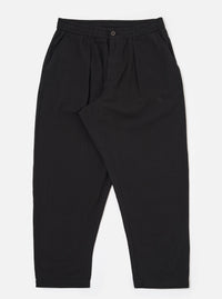 Black Merida Seersucker Pleated Track Pant