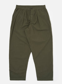 Olive Merida Seersucker Pleated Track Pant