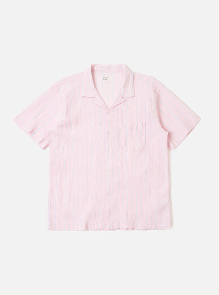 Men's Pink Lily Stripe Road Shirt – Universal Works