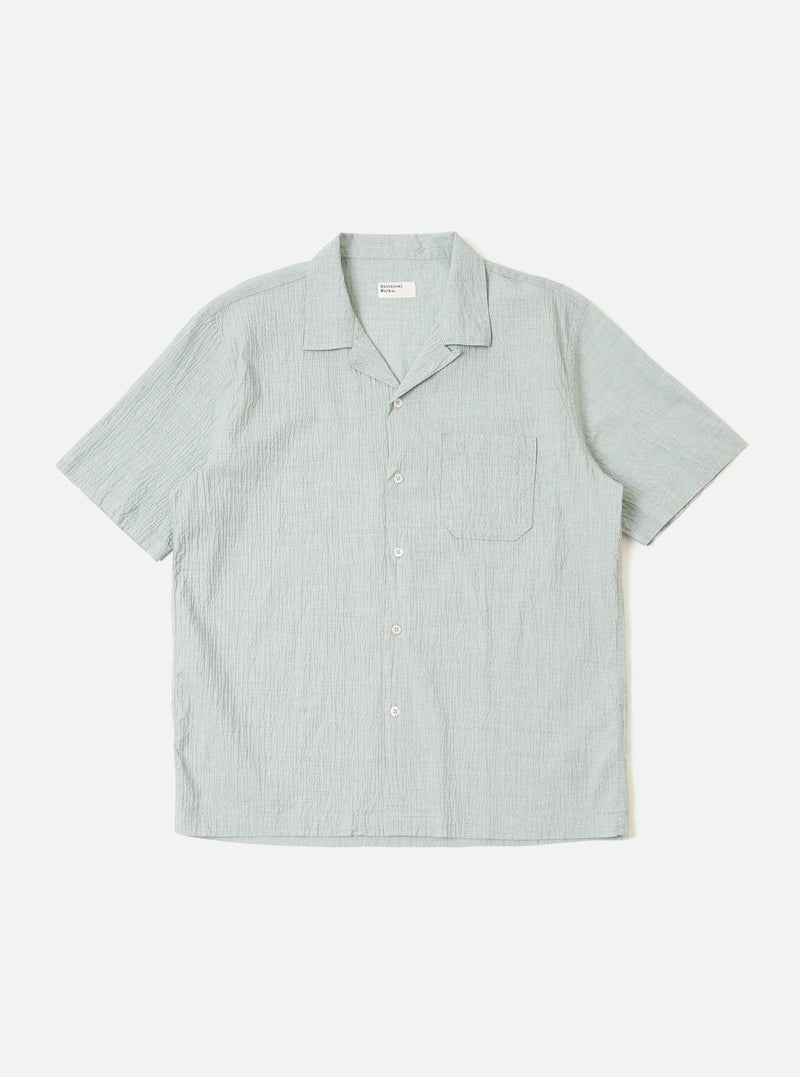 Green Seersucker Road Shirt