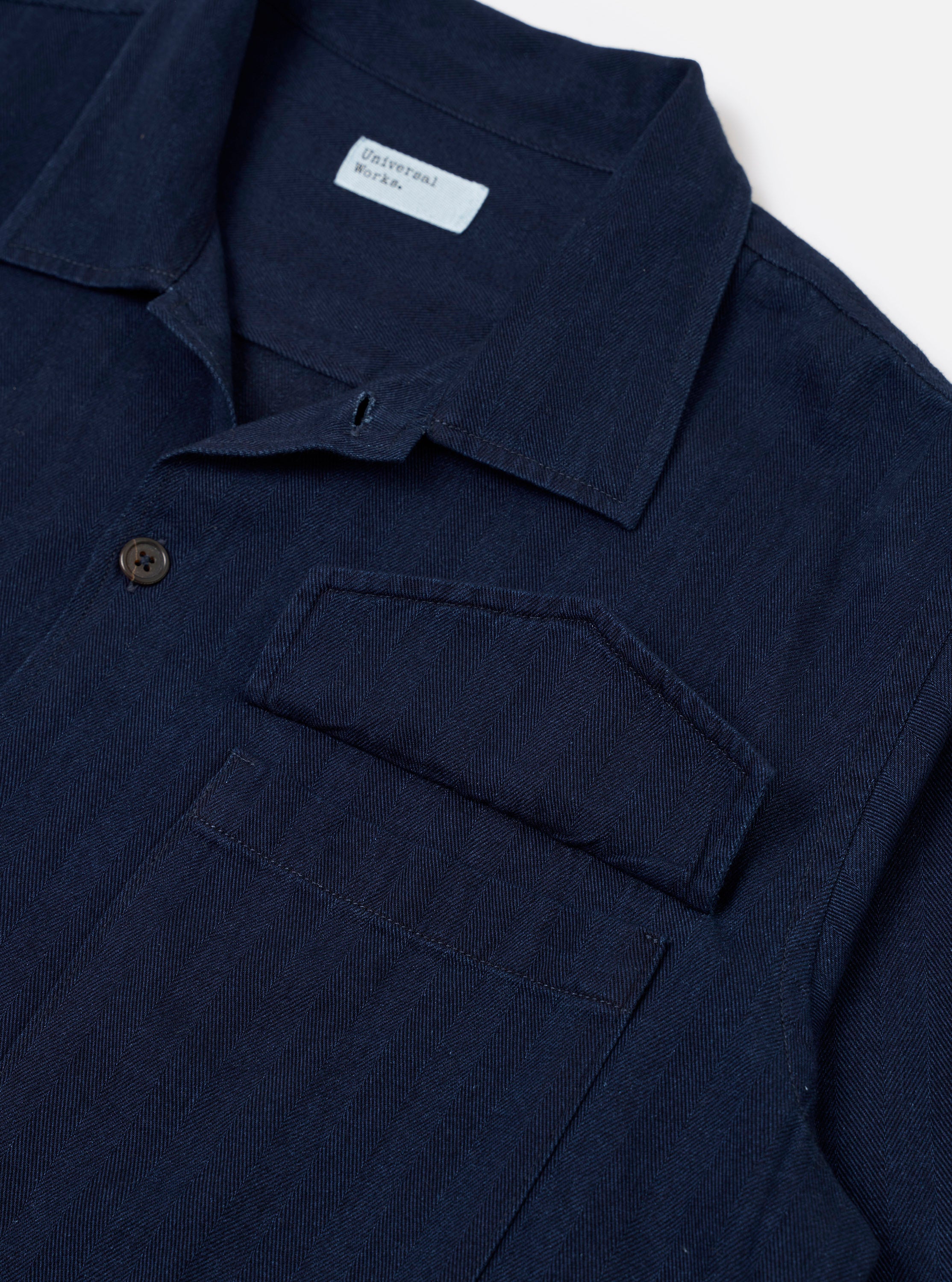 Men's Indigo Recycled Herringbone Attendant Shirt – Universal Works