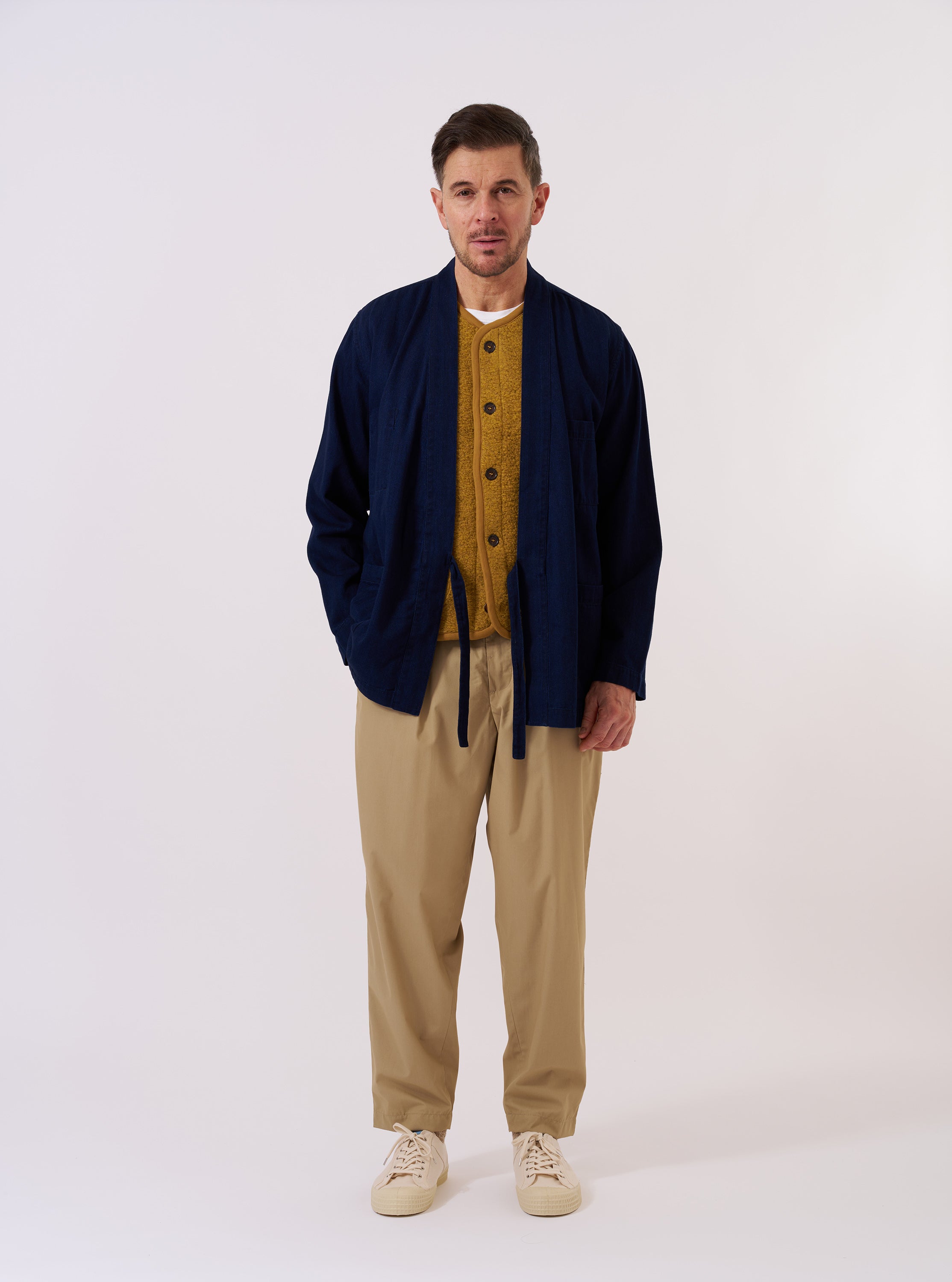 Men's Indigo Recycled Herringbone Kyoto Work Jacket – Universal Works Men's Indigo Recycled Herringbone Kyoto Work Jacket – Universal Works