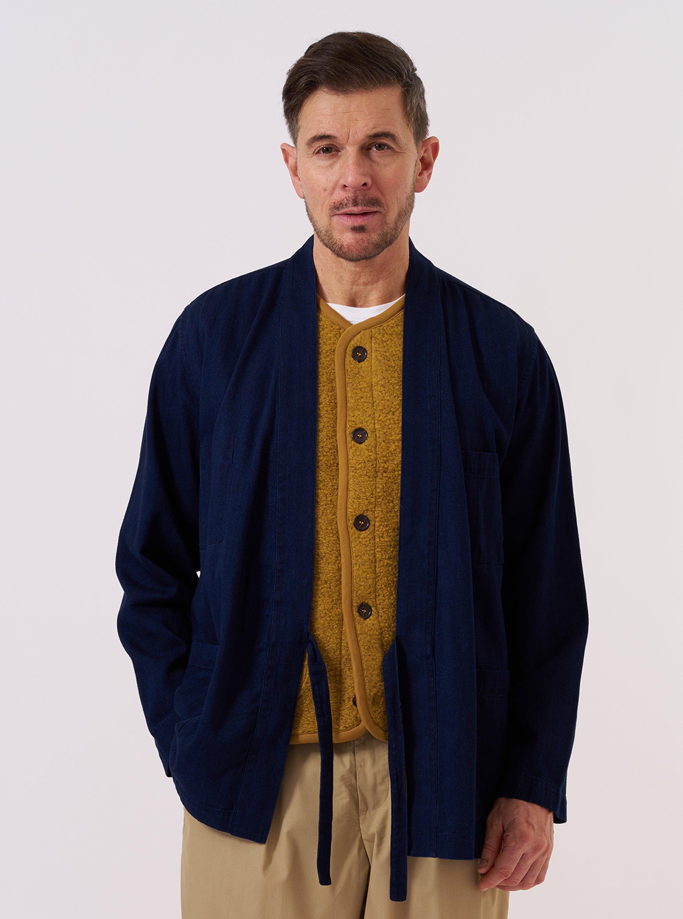 Men's Indigo Recycled Herringbone Kyoto Work Jacket – Universal Works