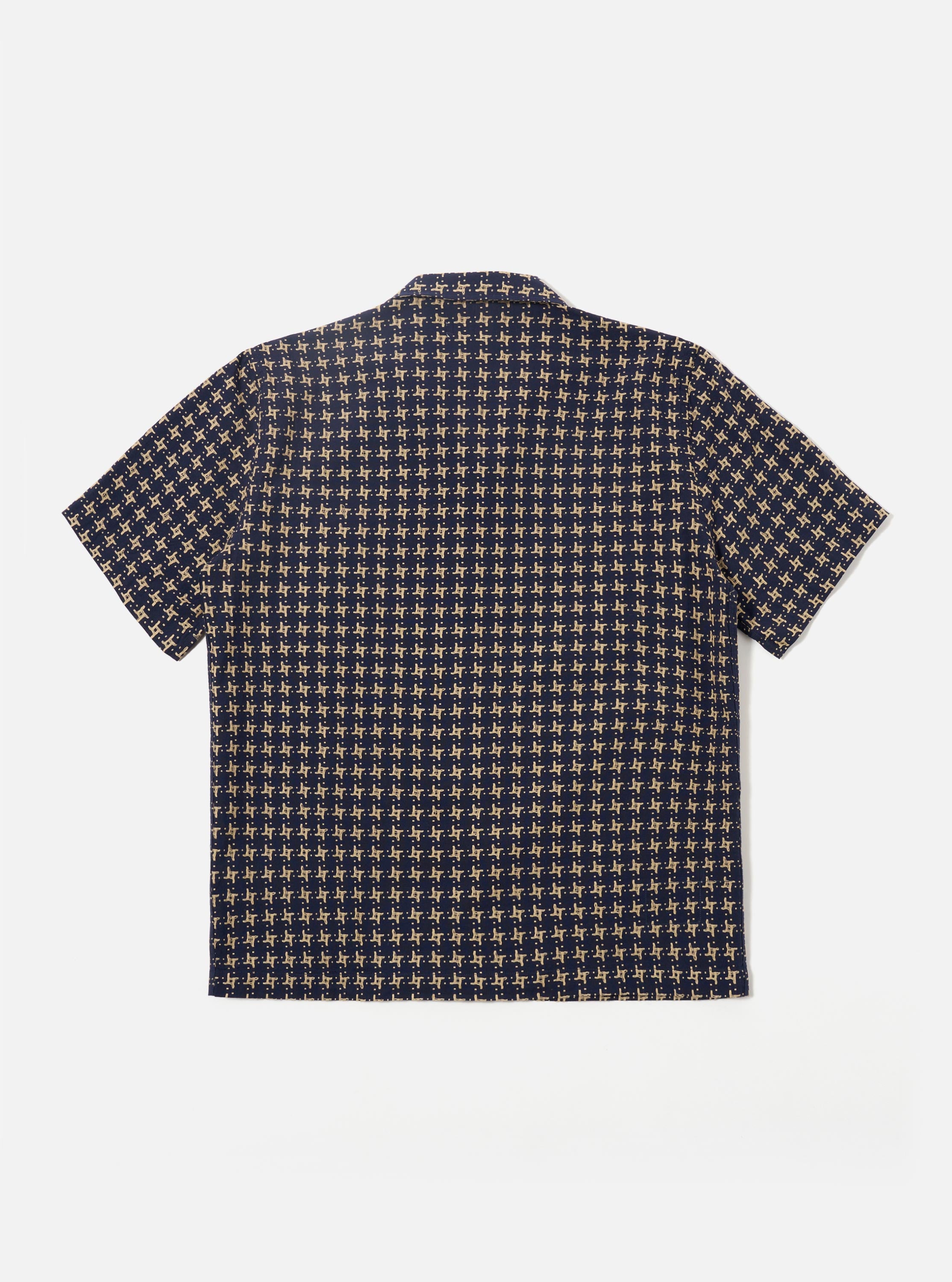 Men's Navy/Sand Rhodes 8 Cotton Road Shirt – Universal Works