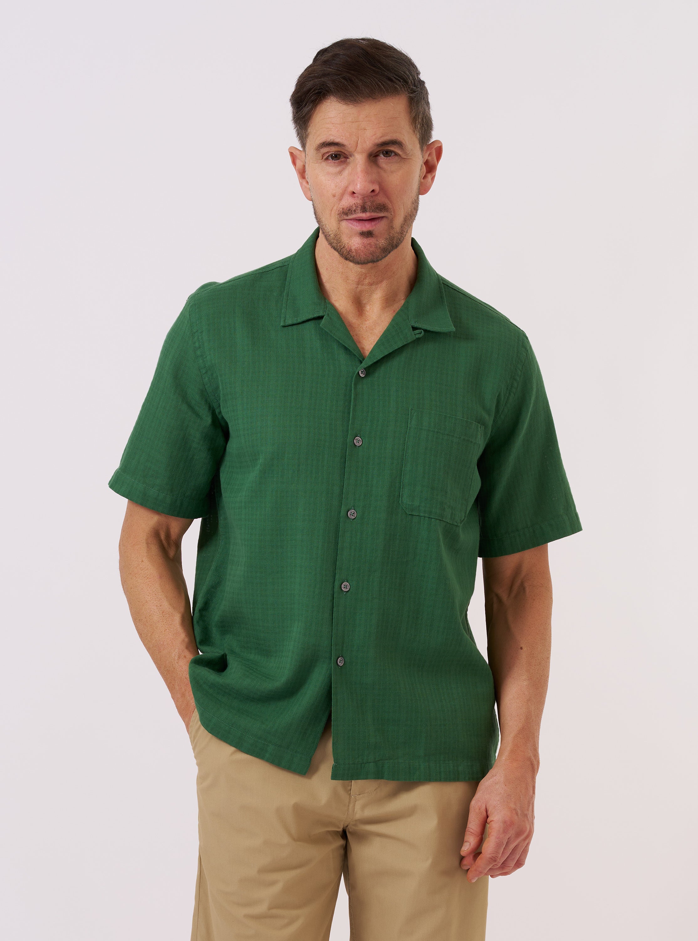 Men's Green Letts Cotton Road Shirt – Universal Works
