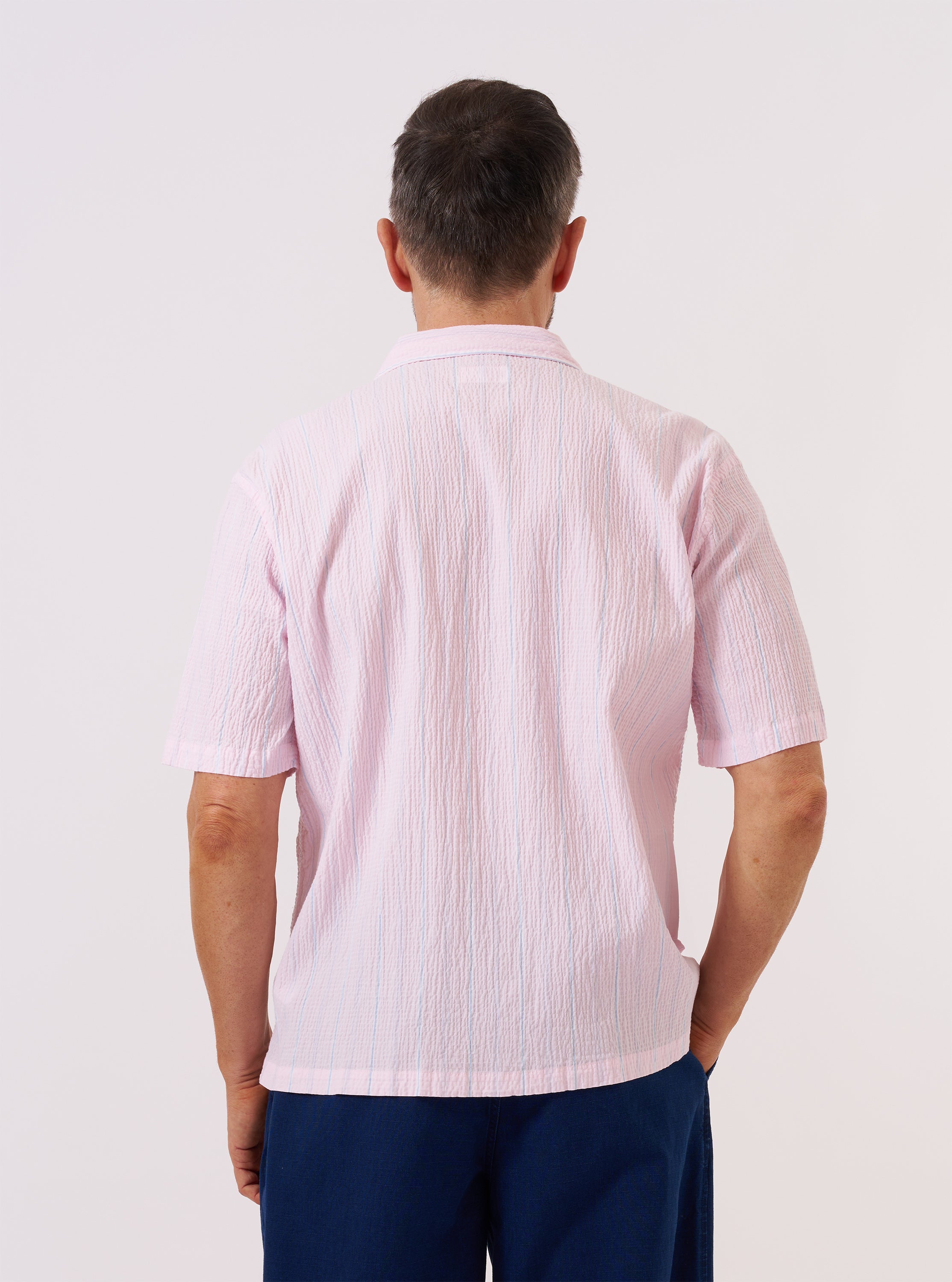 Men's Pink Lily Stripe Road Shirt – Universal Works