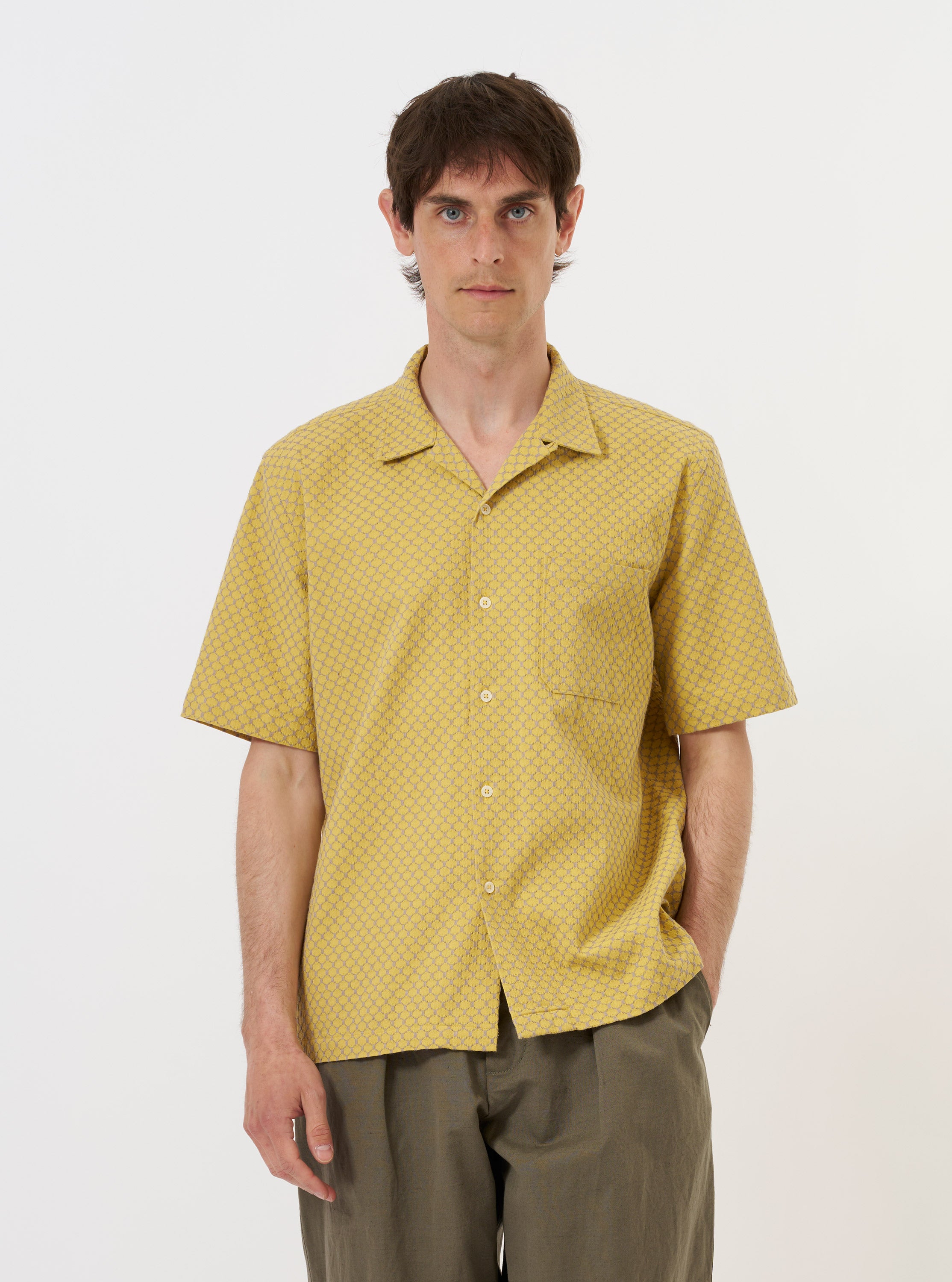 Men's Yellow Mykonos Cotton Road Shirt – Universal Works