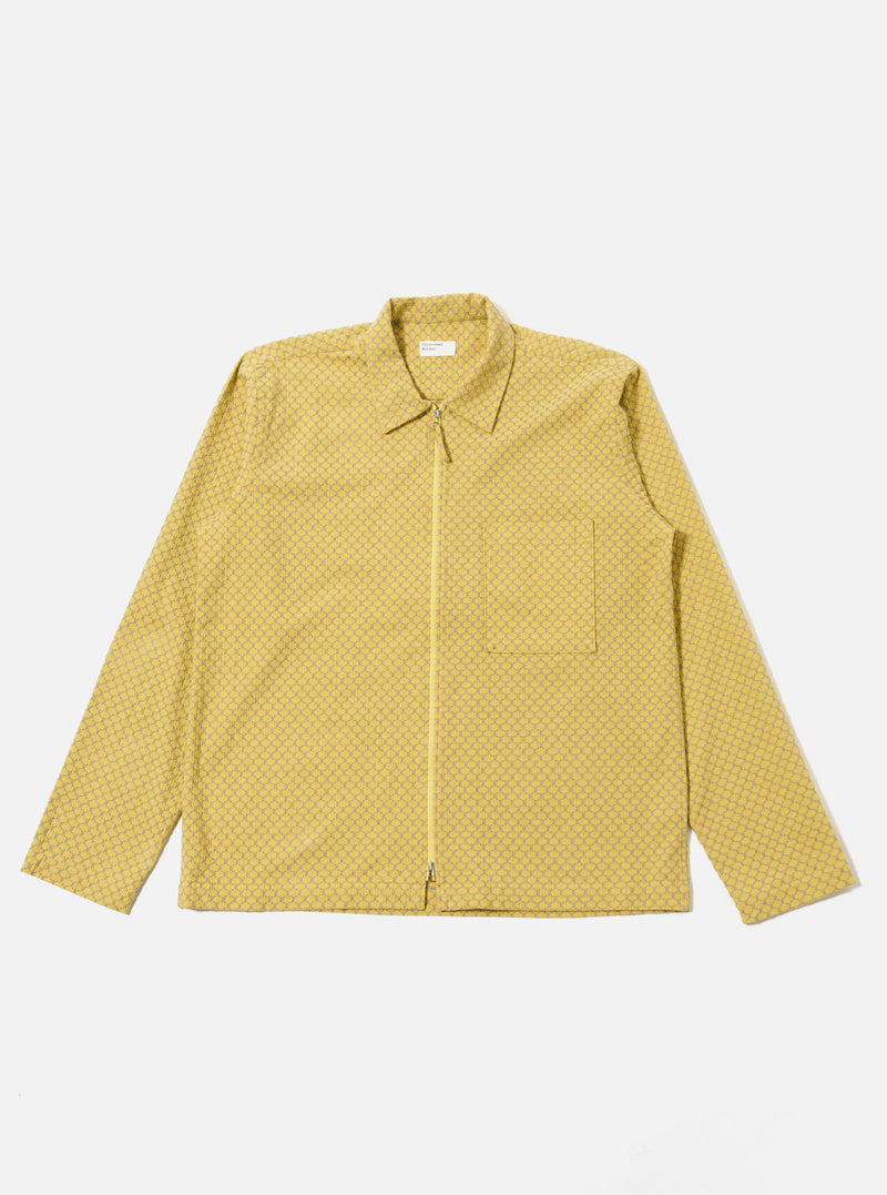 Yellow Mykonos Cotton Zip Shirt