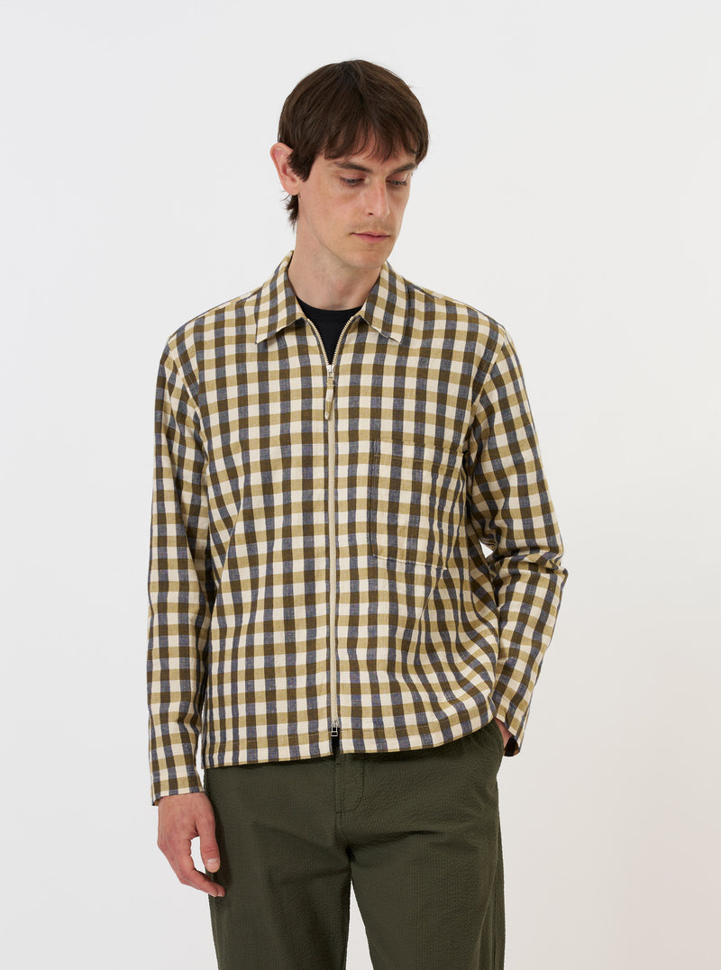 Olive Aberdeen Lincot Zip Shirt