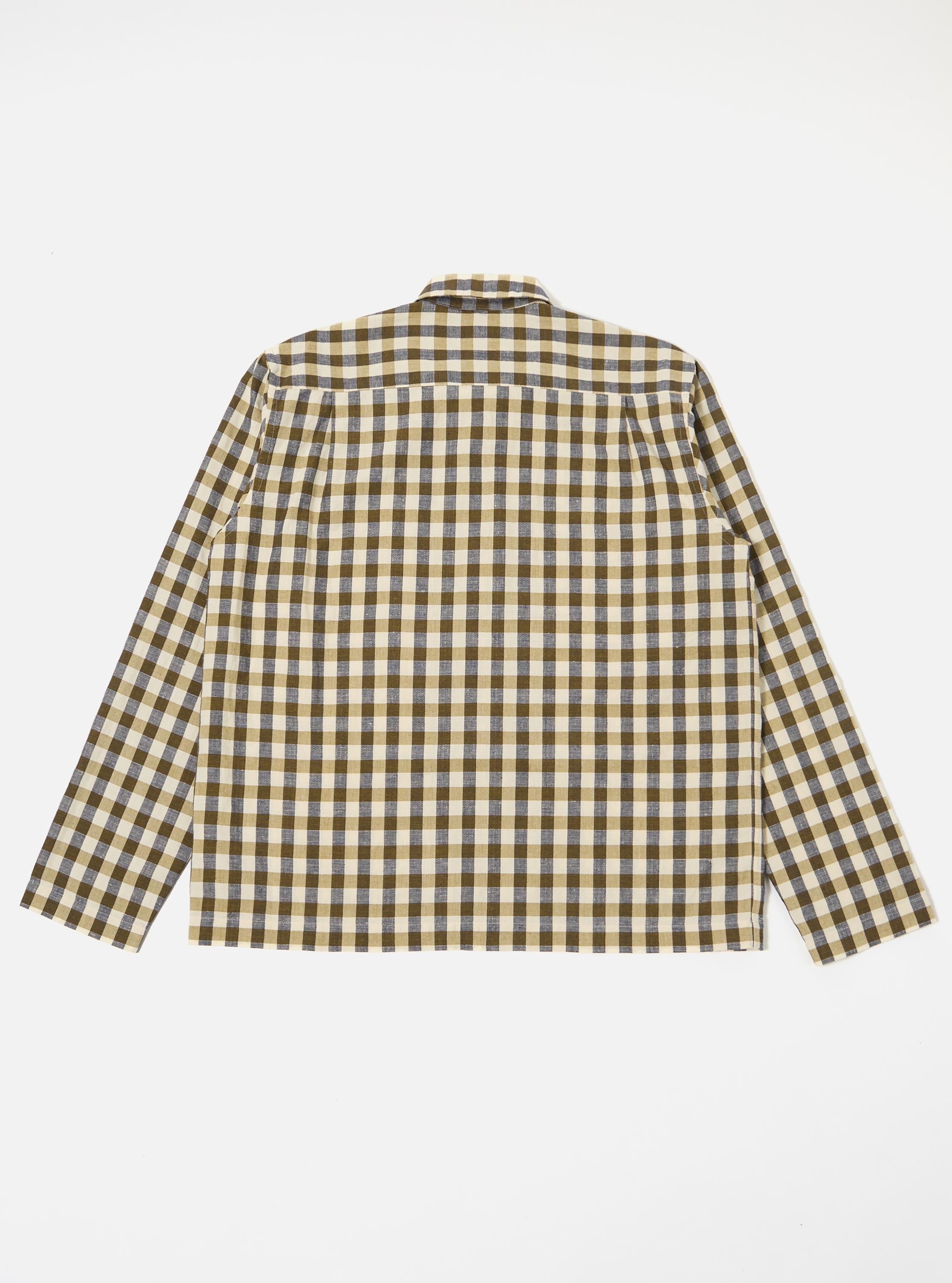 Universal Works Olive Oscar Cotton Zip Shirt | King's Cross