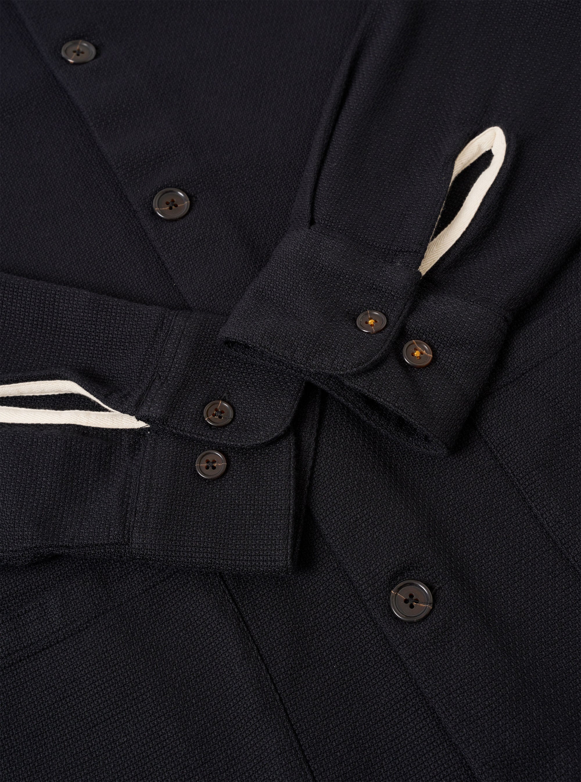Black Kendal Cotton Travail Overshirt