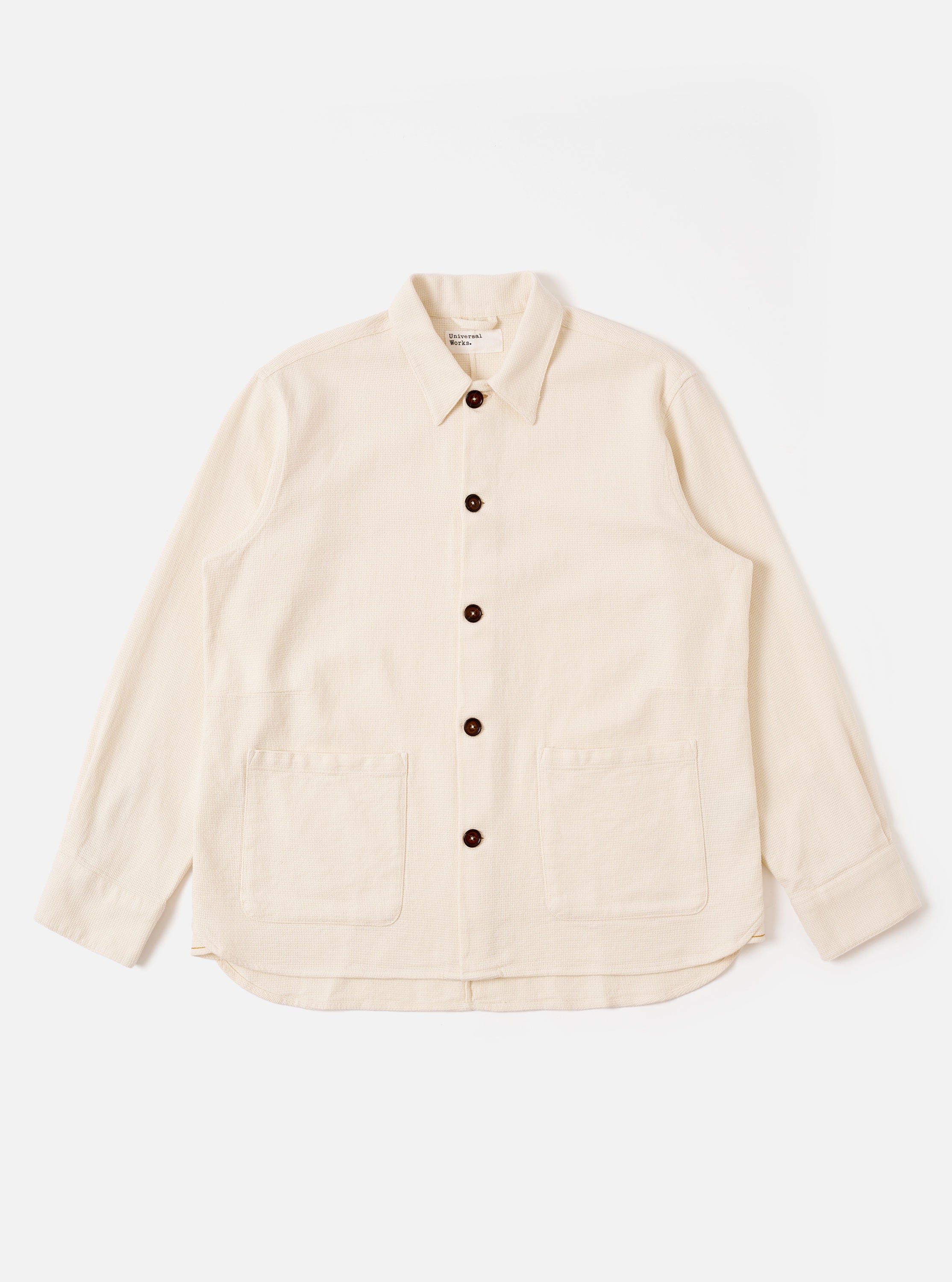Men's Ecru Kendal Cotton Travail Overshirt – Universal Works
