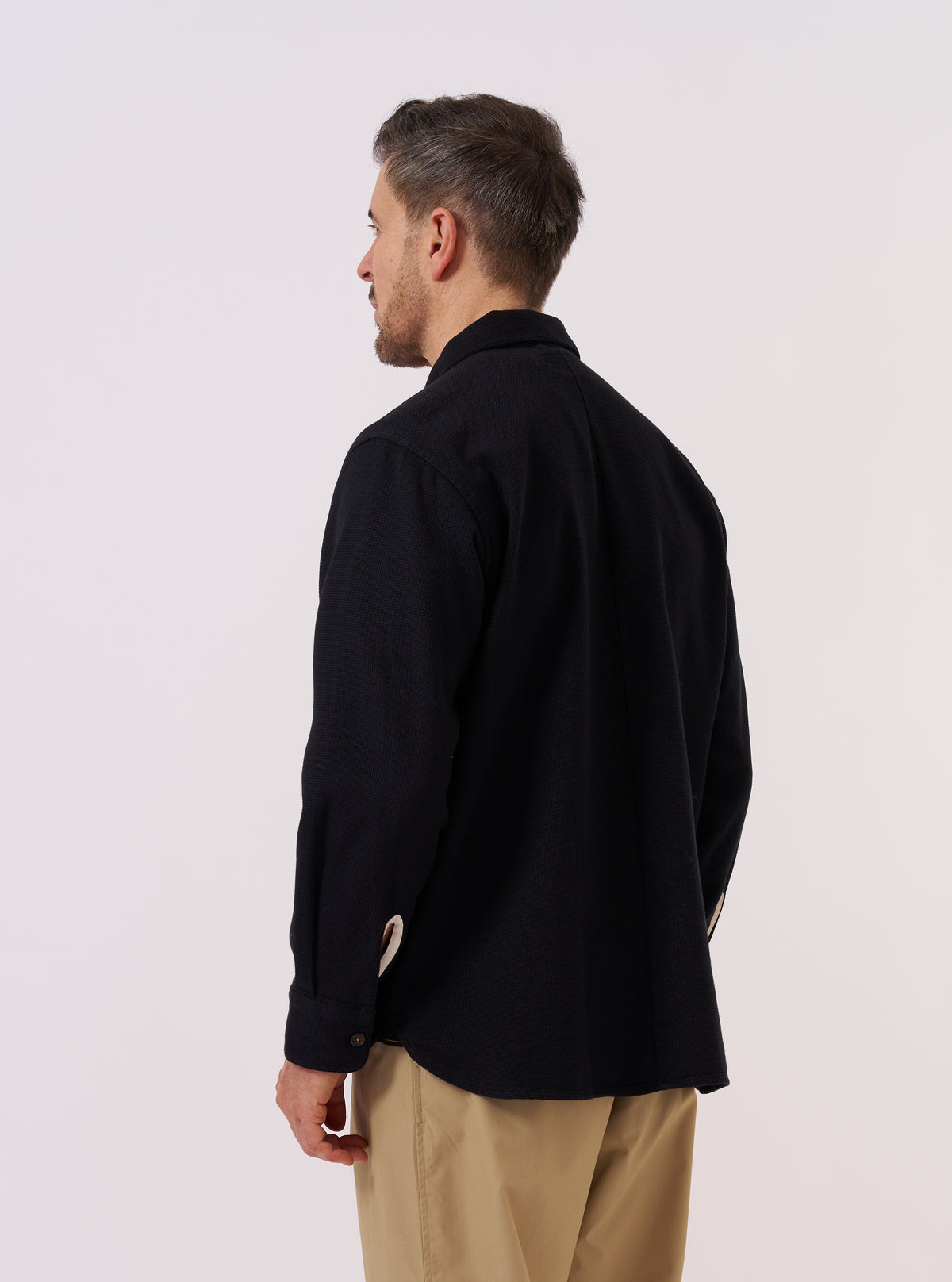 Black Kendal Cotton Travail Overshirt