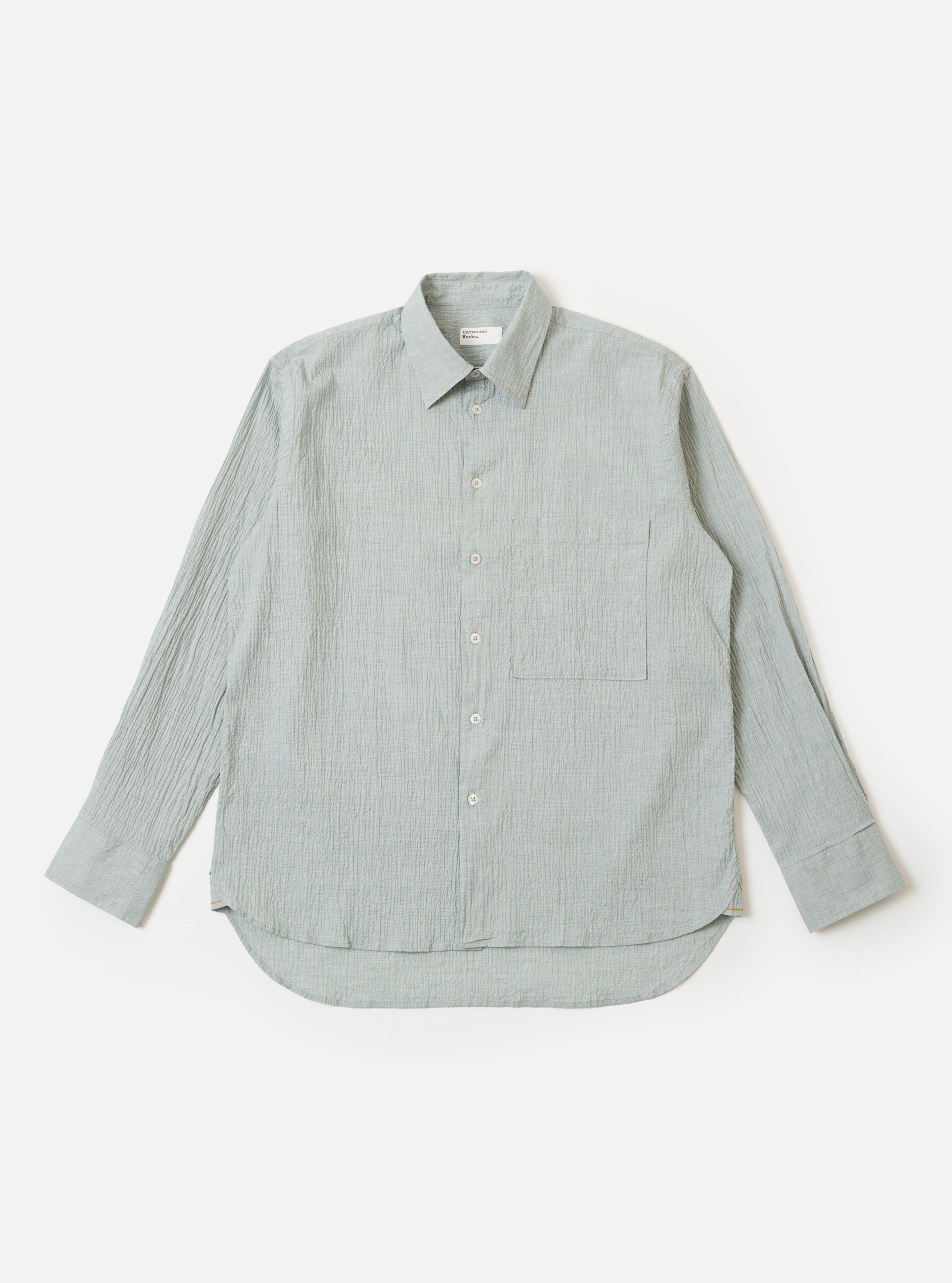 Men's Green Seersucker Square Pocket Shirt – Universal Works