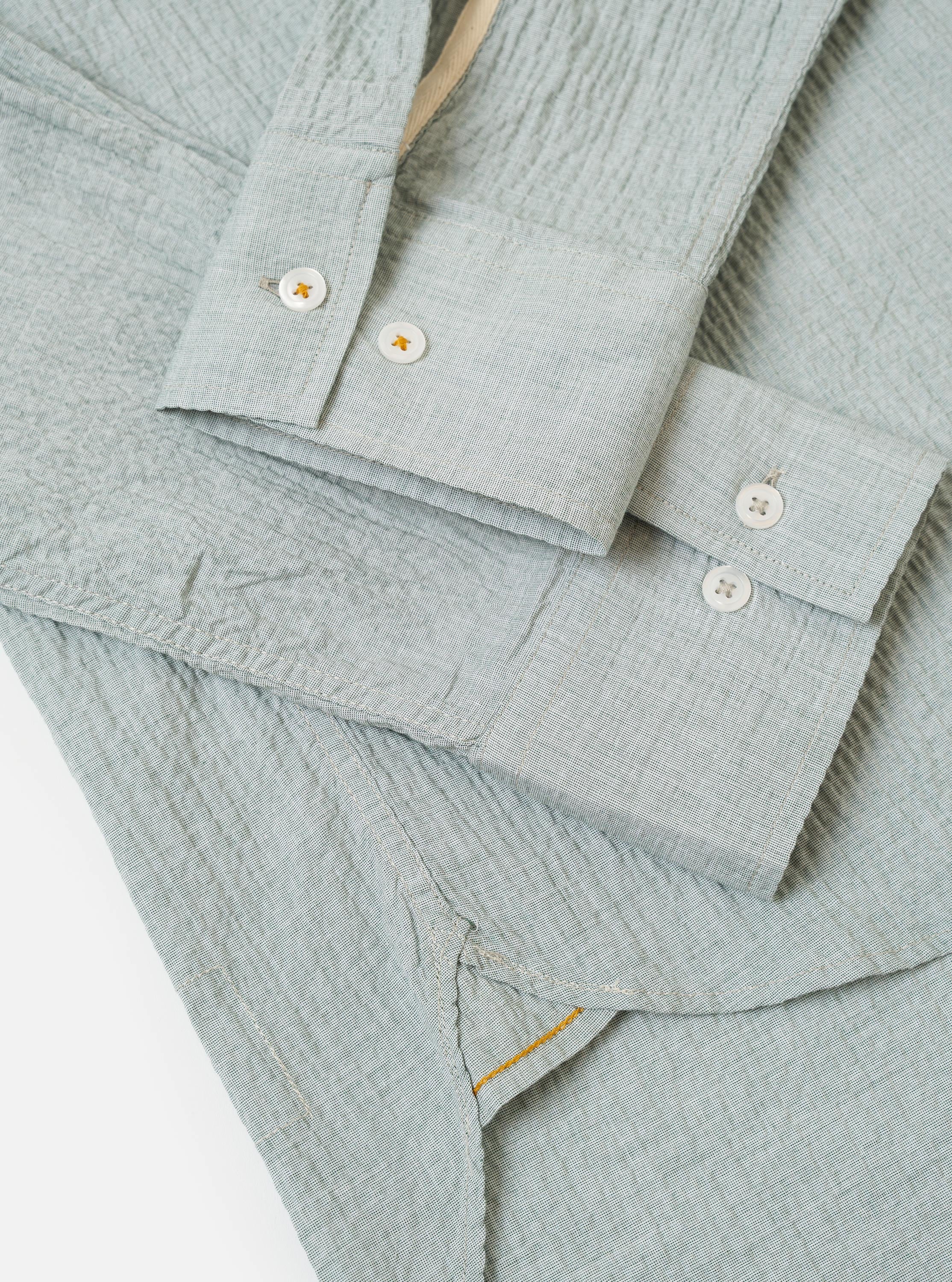 Men's Green Seersucker Square Pocket Shirt – Universal Works
