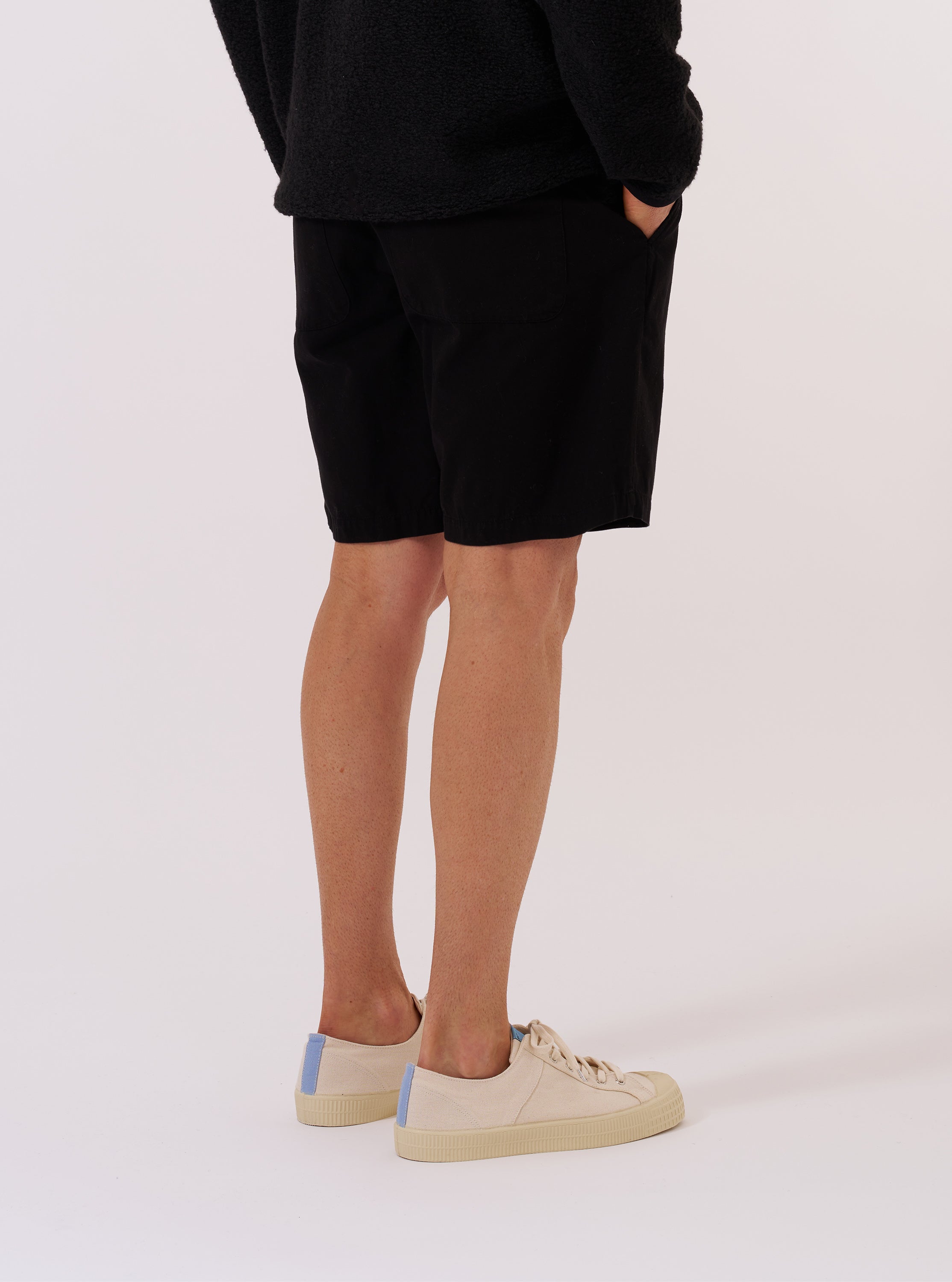 Men's Black Kelly Cotton Simple Short – Universal Works