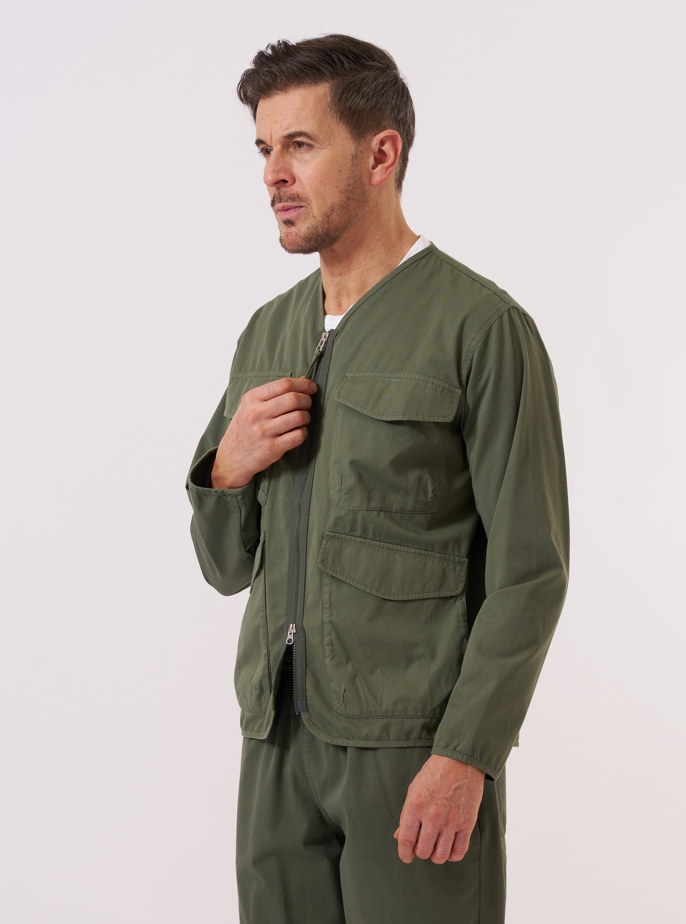 オリーブグリーン カーキ　ブルゾン Men's Olive Kelly Cotton Glider Jacket – Universal Works