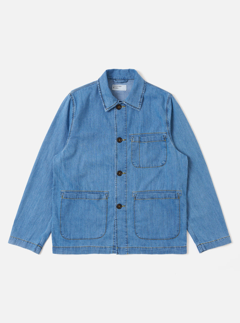 Washed Indigo 8oz Slub Denim Field Jacket