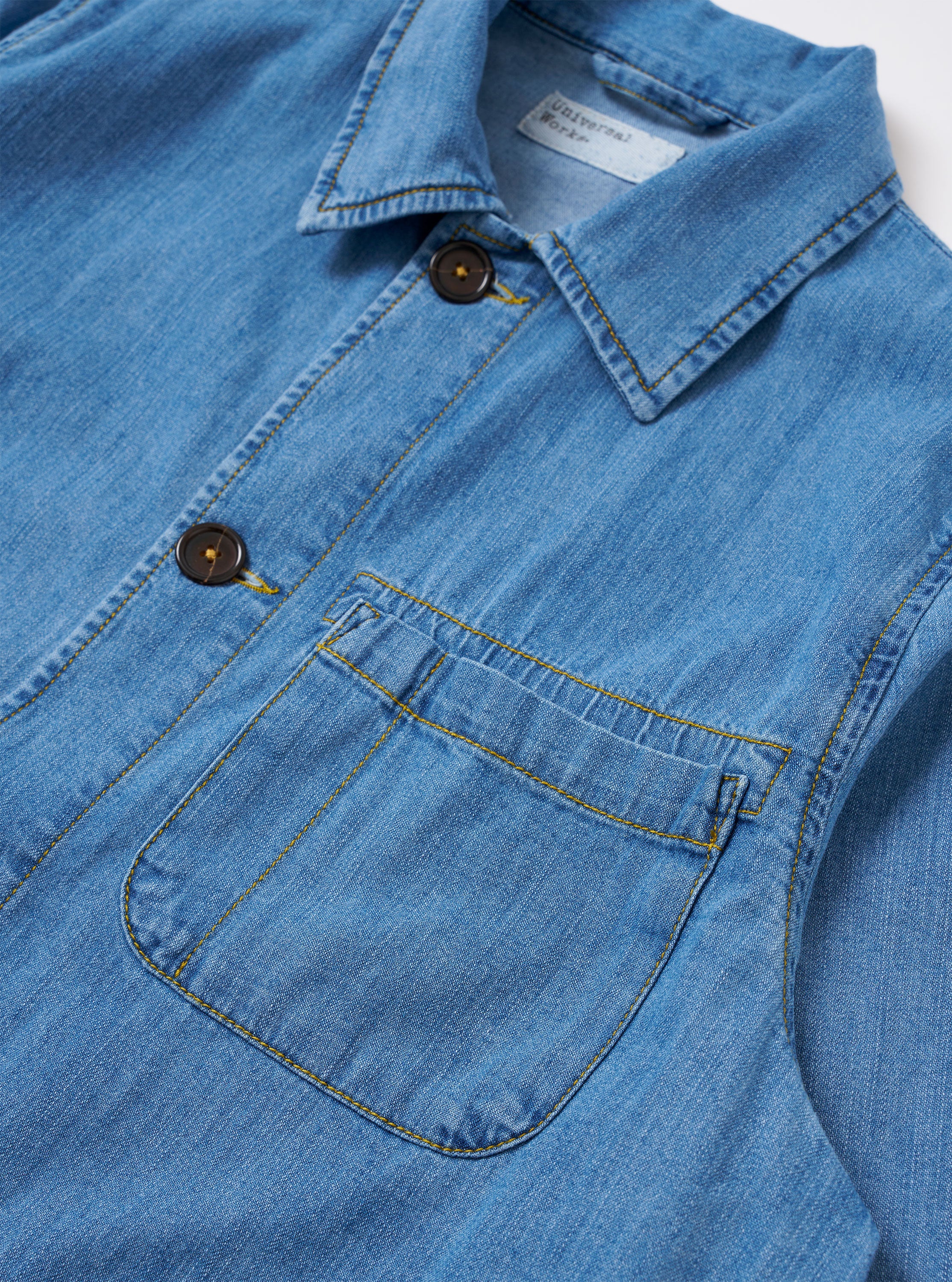 Men's Washed Indigo 8oz Slub Denim Field Jacket – Universal Works