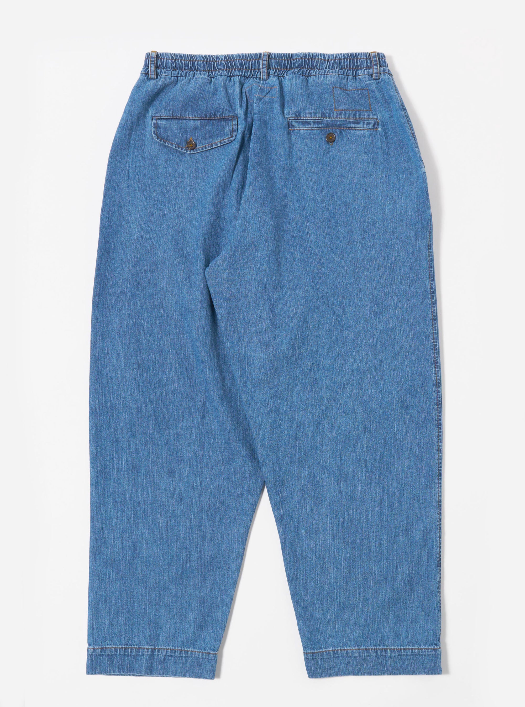 Washed Indigo 8oz Slub Denim Oxford Pant