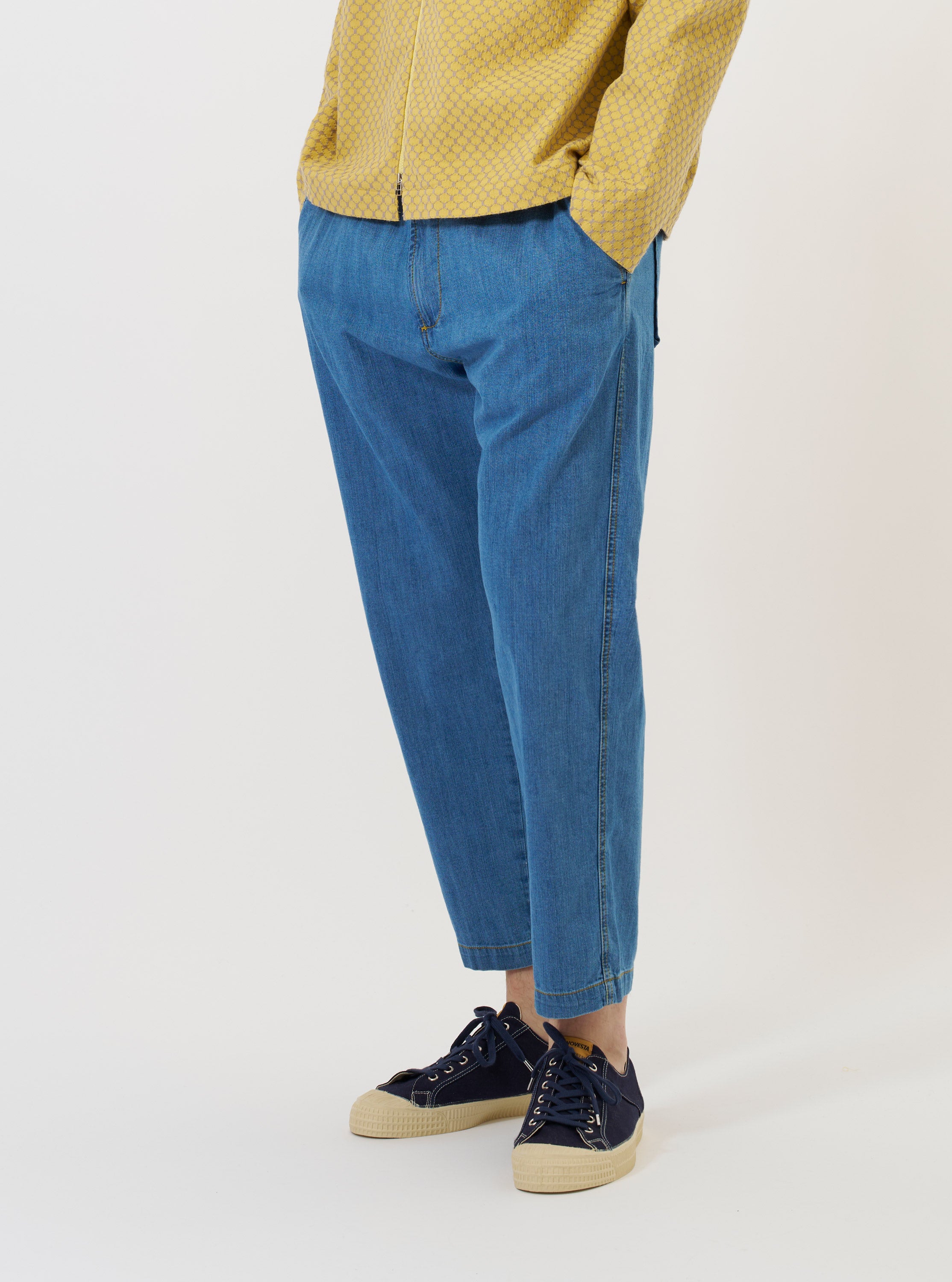 Men's Washed Indigo 8oz Slub Denim Hi Water Trouser – Universal Works