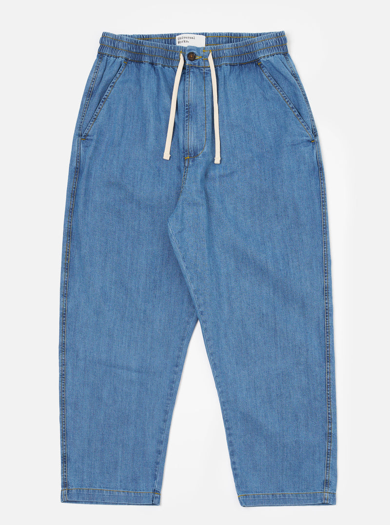 Washed Indigo 8oz Slub Denim Hi Water Trouser