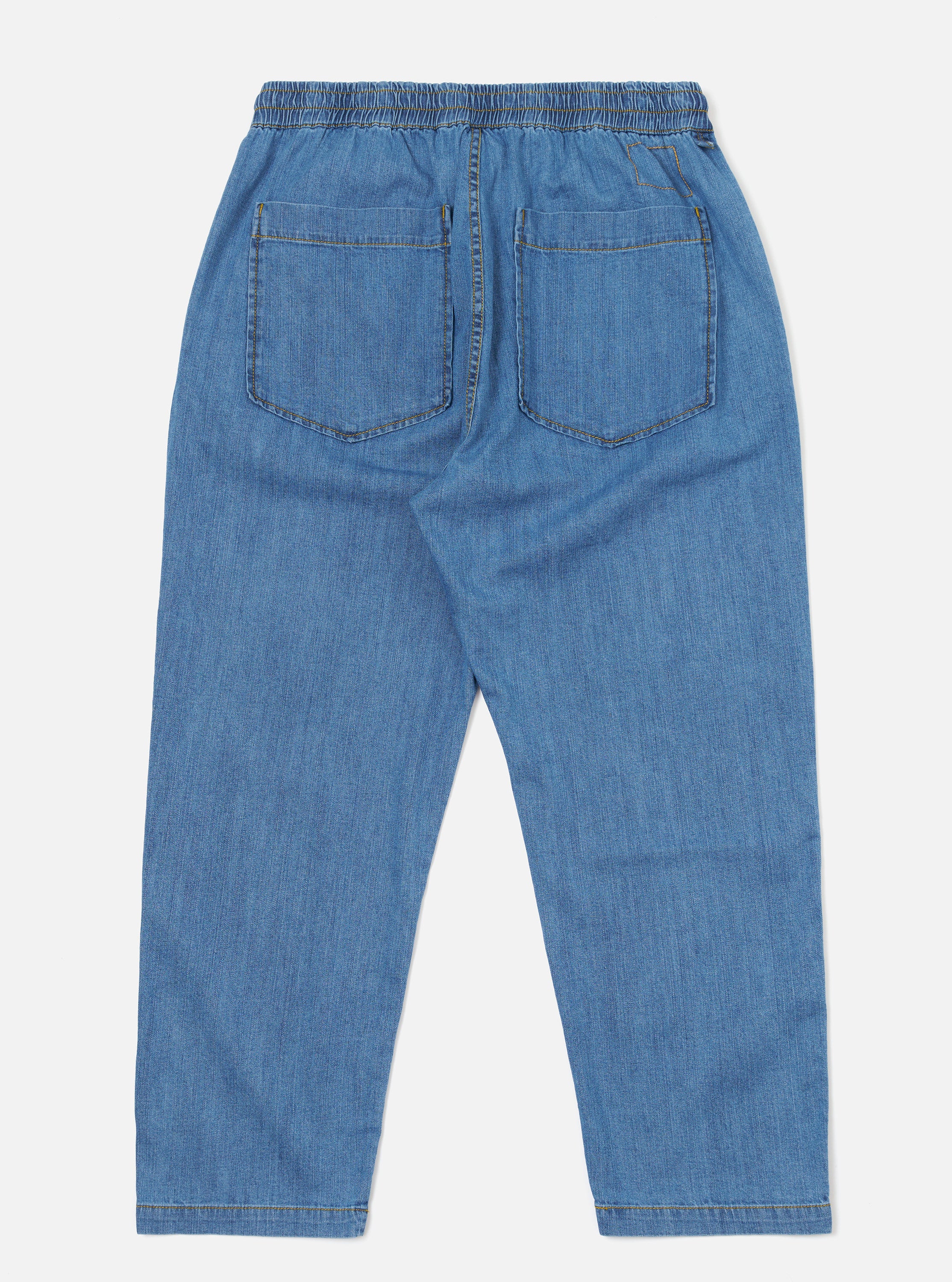 Men's Washed Indigo 8oz Slub Denim Hi Water Trouser – Universal Works