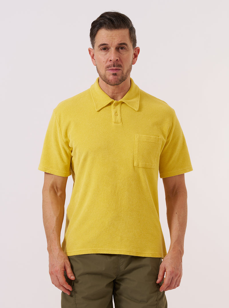 Yellow Light Weight Terry Newlyn Polo