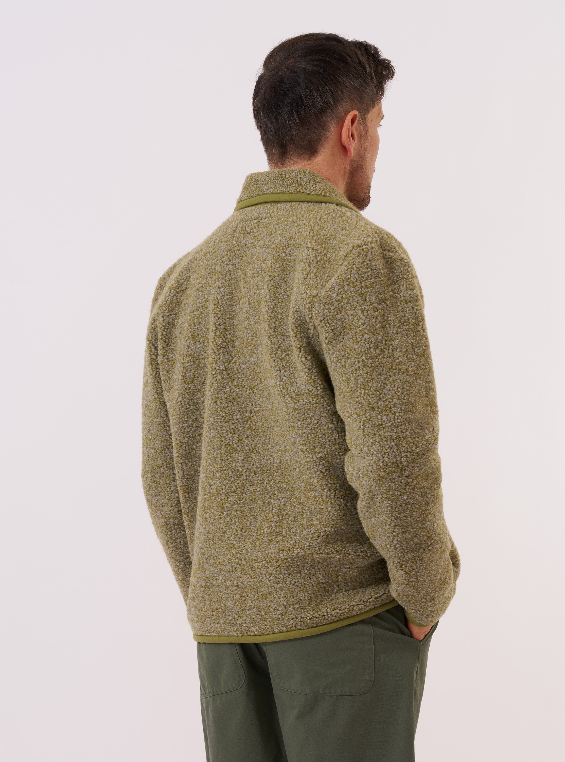 Men's Light Olive Alvar Fleece Lancaster Jacket – Universal Works