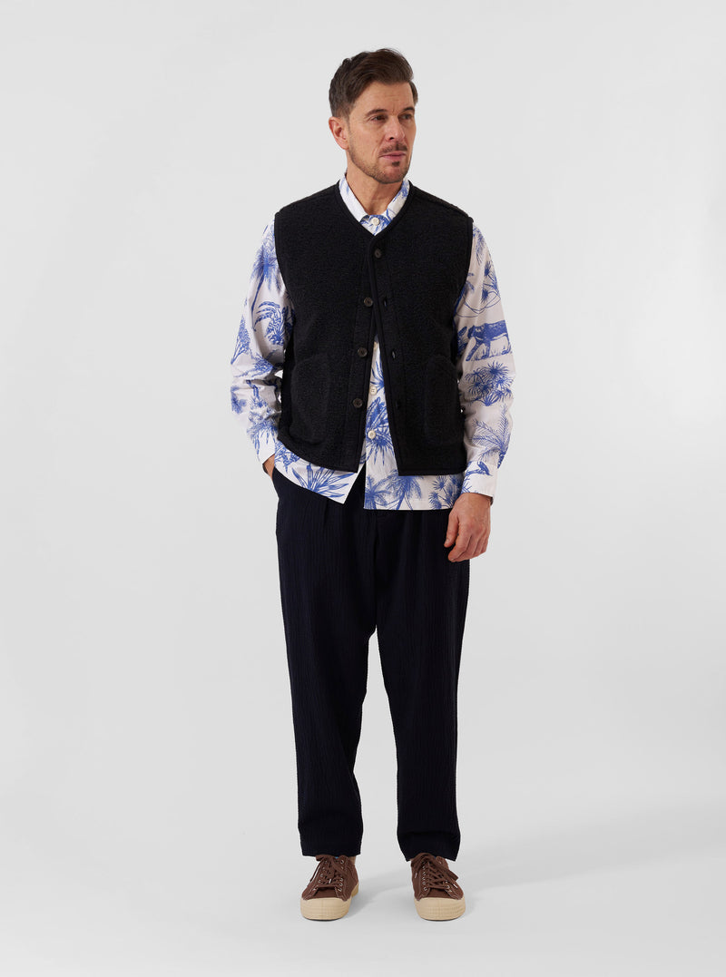Black Alvar Fleece Lancaster Gilet