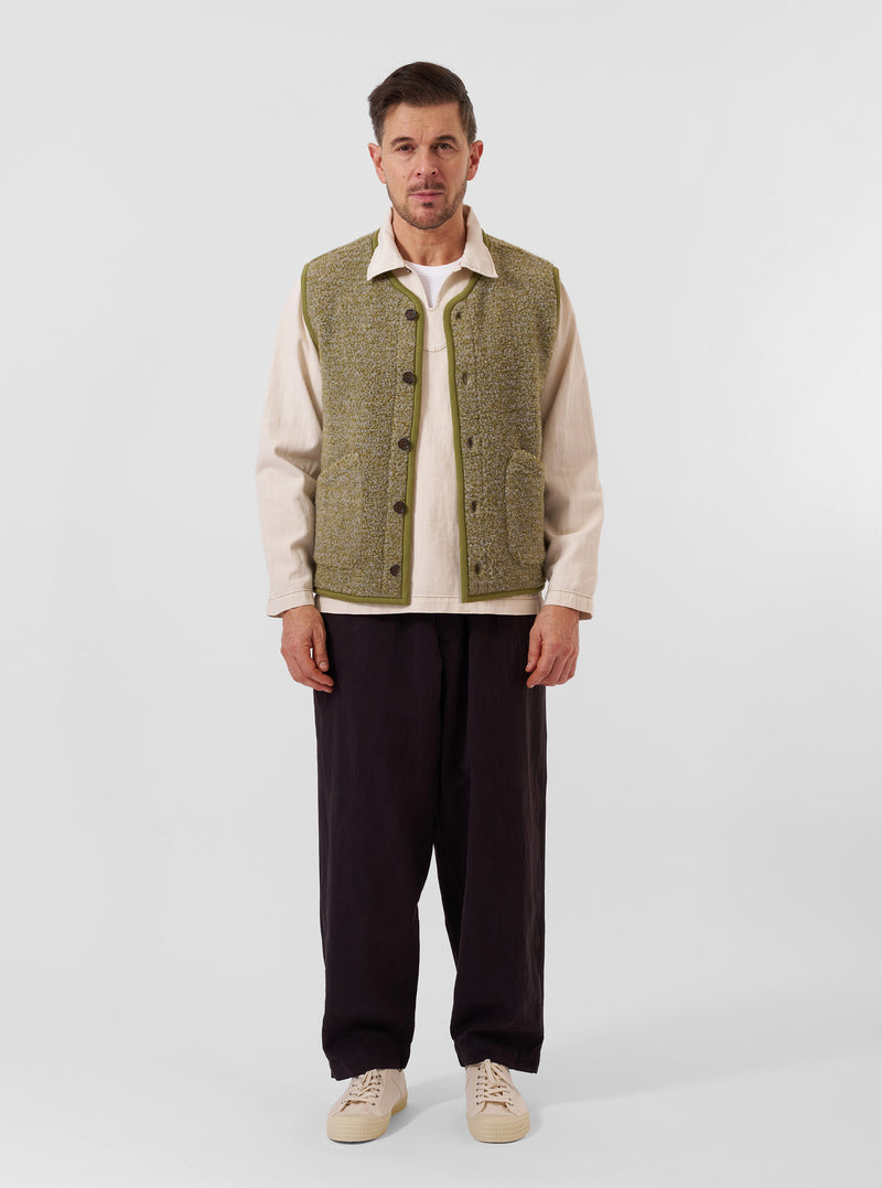 Light Olive Alvar Fleece Lancaster Gilet