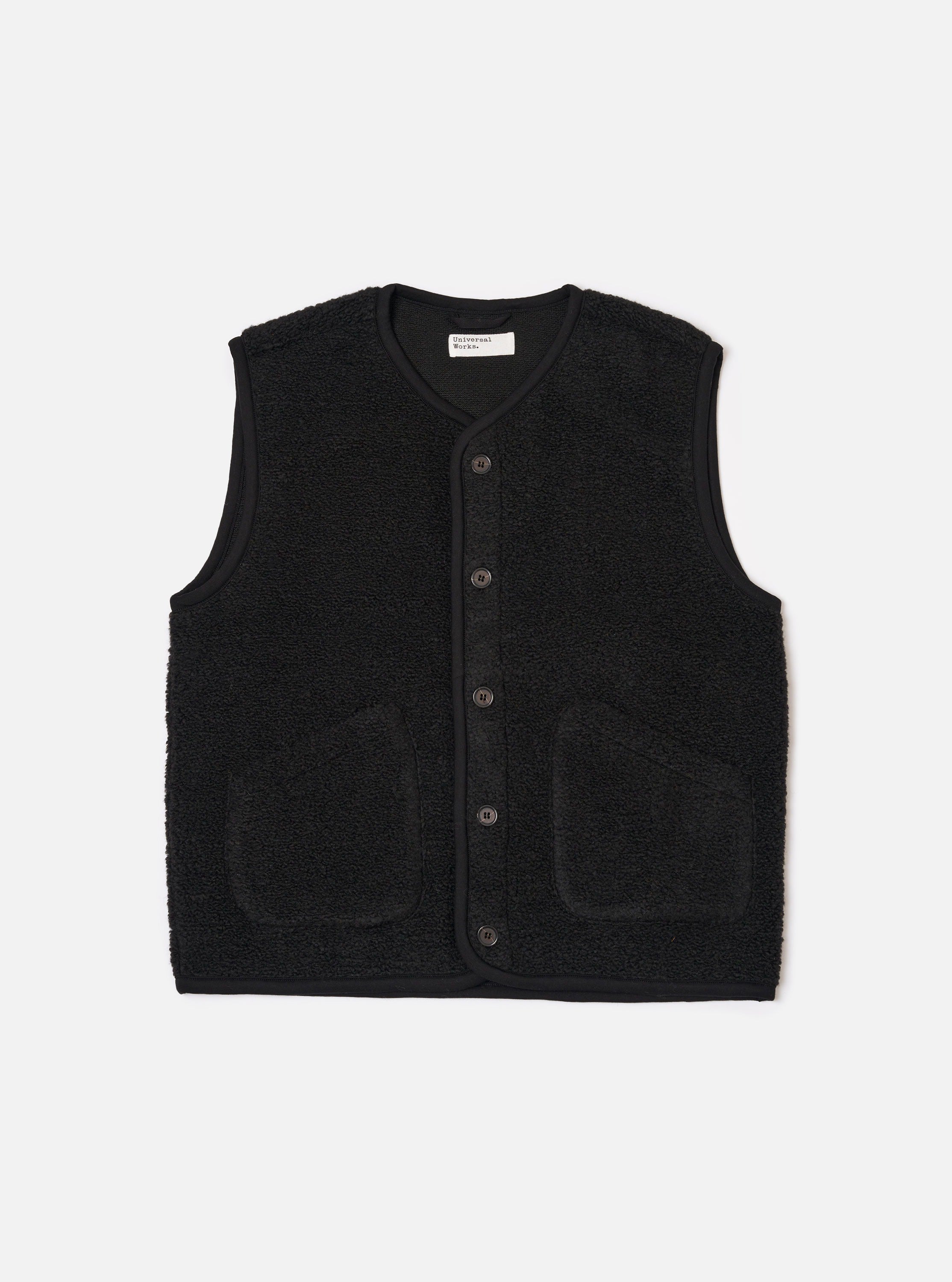 murral Ambiguous gilet ジャケット litmas ジレ Men's Black Alvar Fleece Lancaster Gilet – Universal Works
