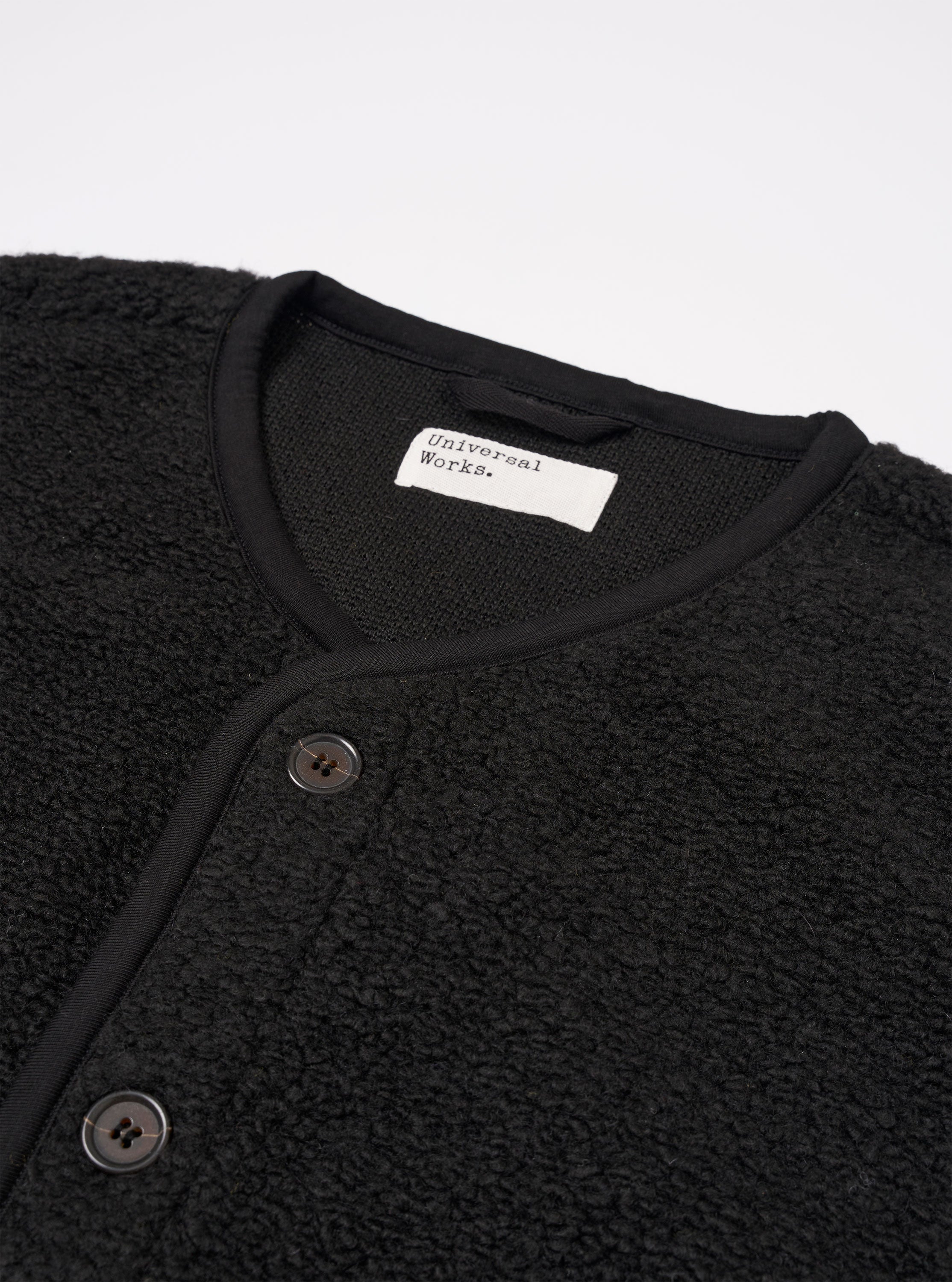 Men's Black Alvar Fleece Lancaster Gilet – Universal Works