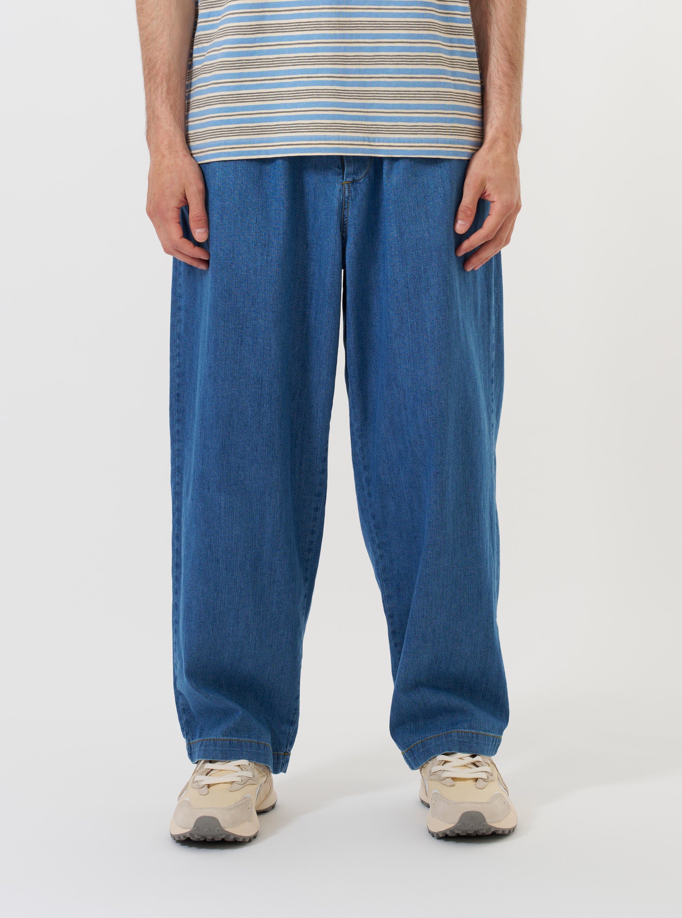 パンツ UNIVERSAL PRODUCTS WIDE DENIM PANTS Carrie High Rise Wide Leg Jeans - True Blue – Universal Standard