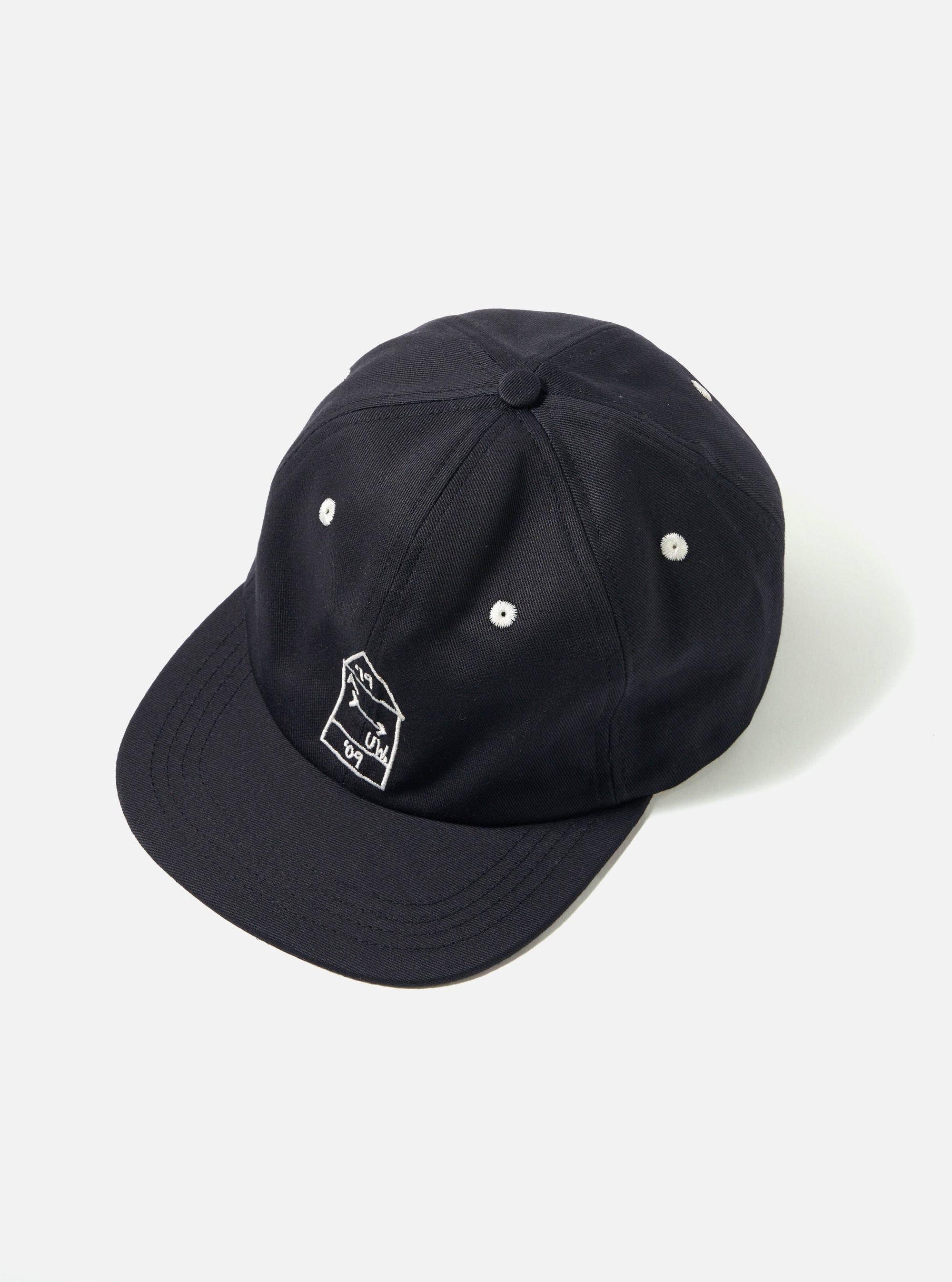 A. SOCIETY x Universal Works Black Twill Cotton Baseball Hat