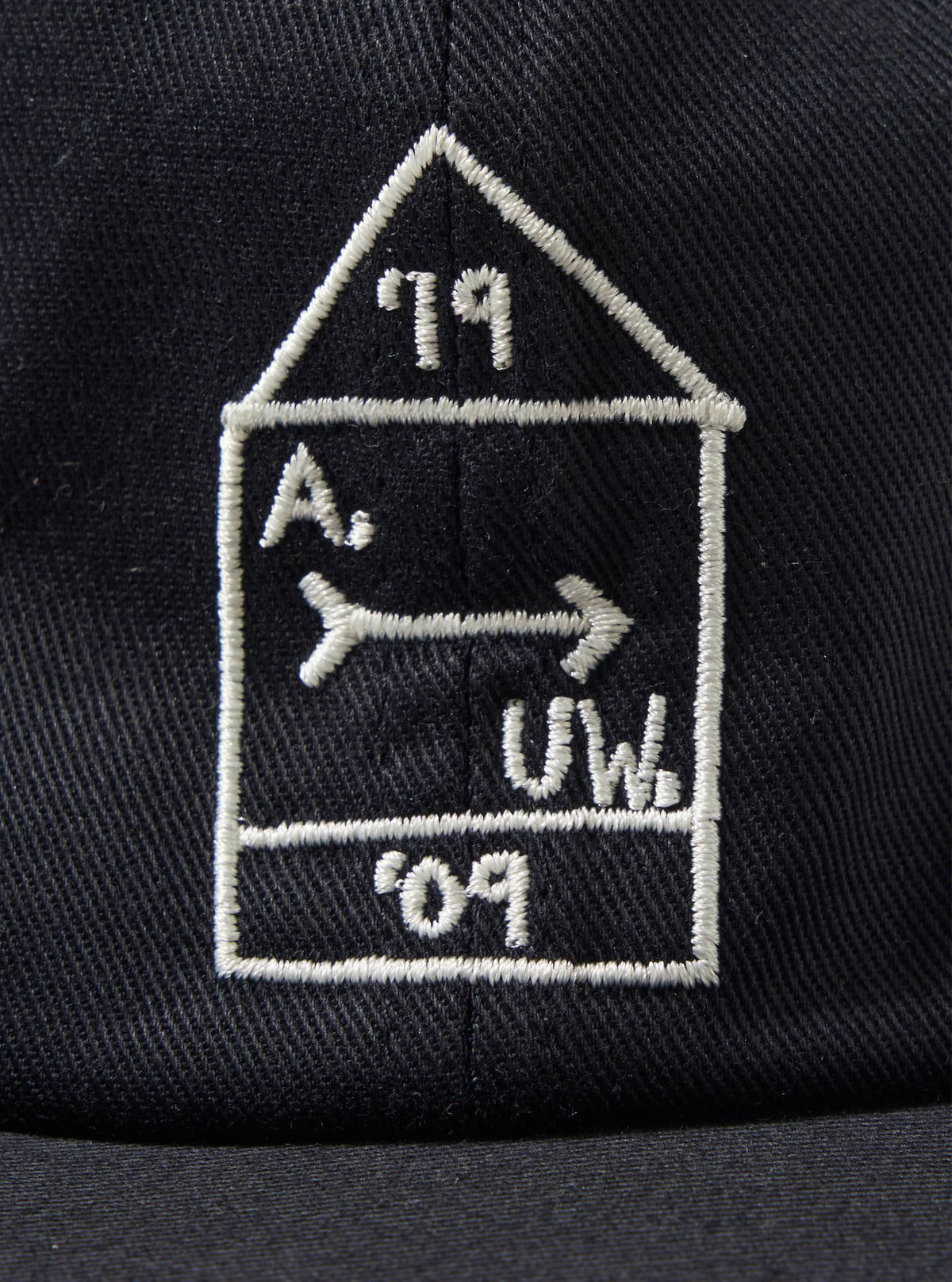 A. SOCIETY x Universal Works Black Twill Cotton Baseball Hat