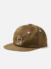 A. SOCIETY x Universal Works Olive Twill Cotton Baseball Hat on a white background. The hat is olive green with white embroidered details.