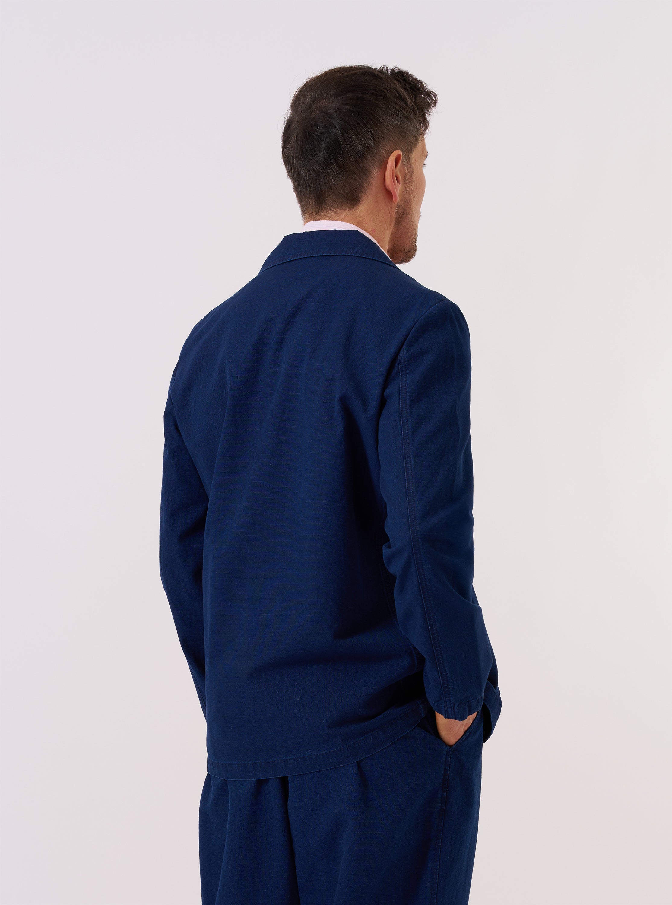 Men's Indigo Ripstop Two Button Suit Jacket – Universal Works