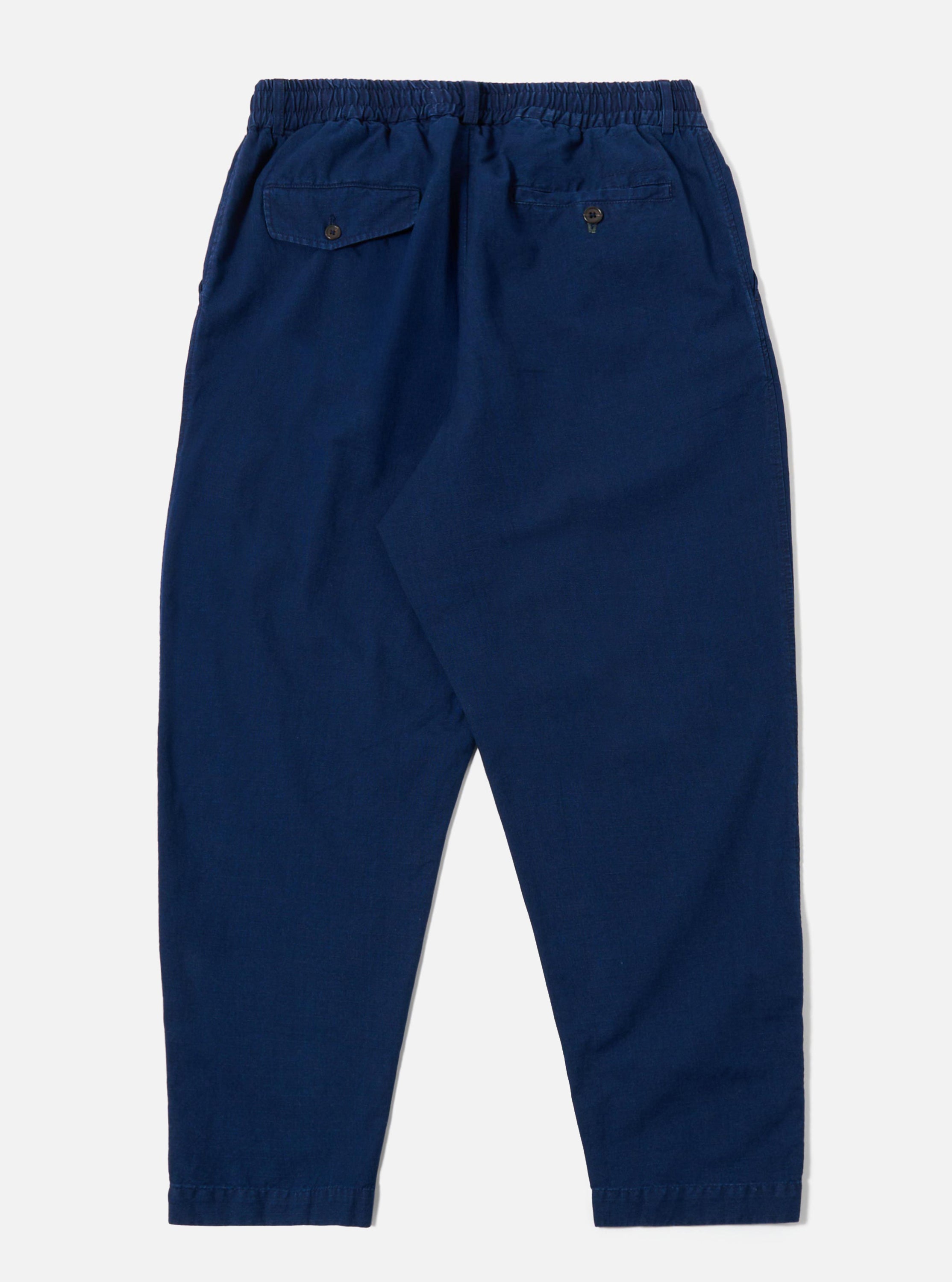 Men's Indigo Kimstop Pleated Track Pant – Universal Works