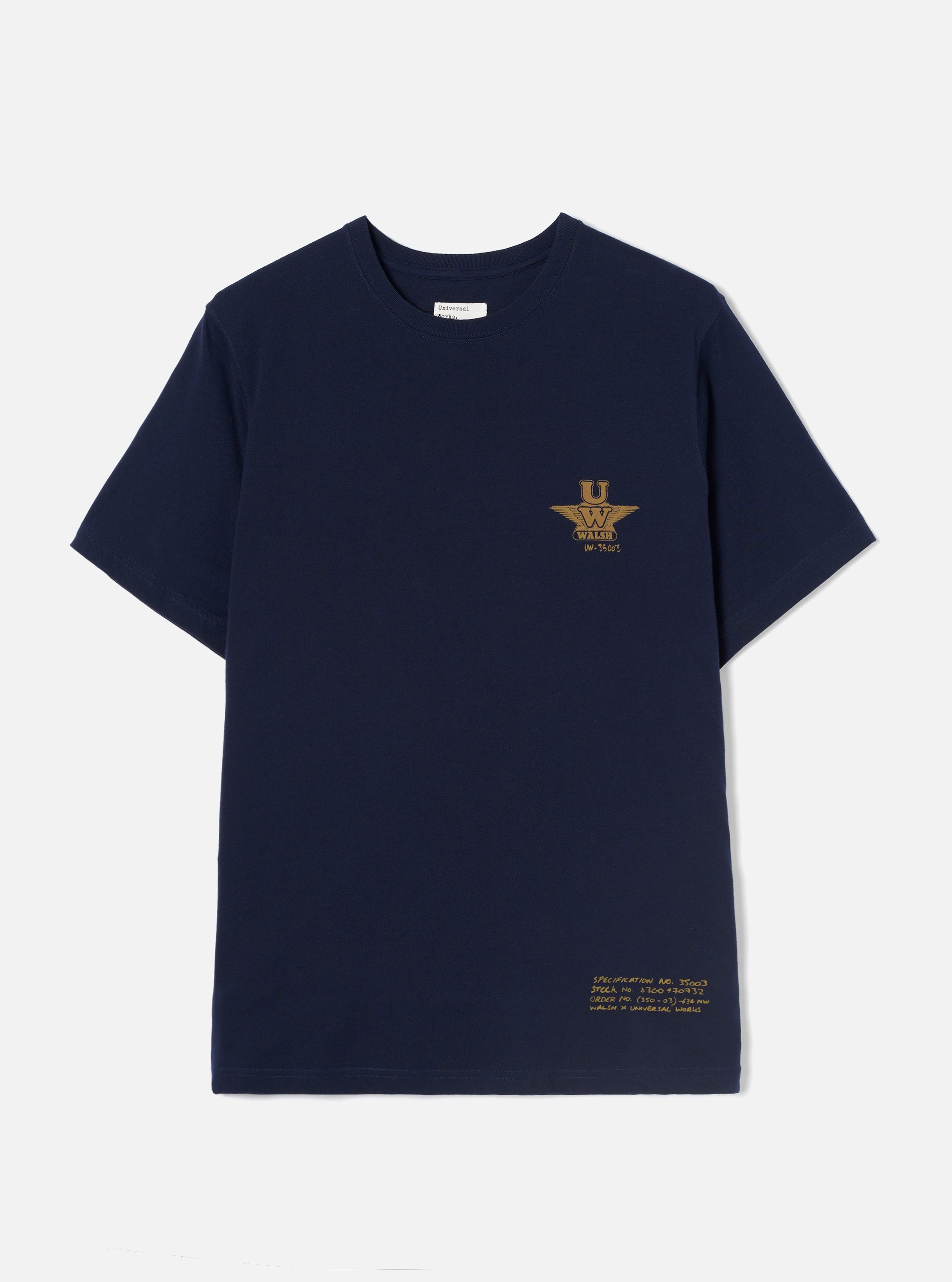 Men's Navy Single Jersey UWxW T Shirt – Universal Works