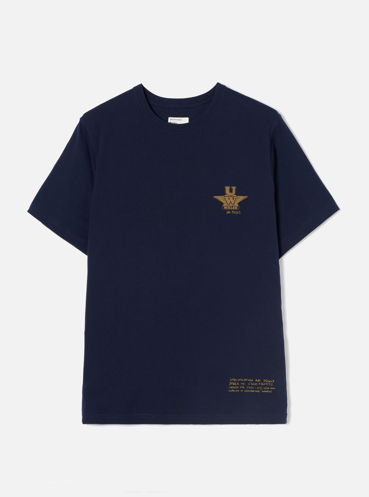 Walsh x Universal Works Navy Single Jersey T Shirt