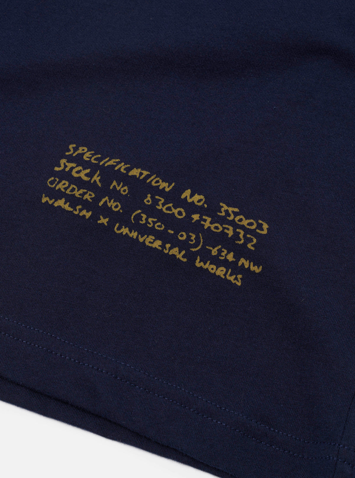 Walsh x Universal Works Navy Single Jersey T Shirt