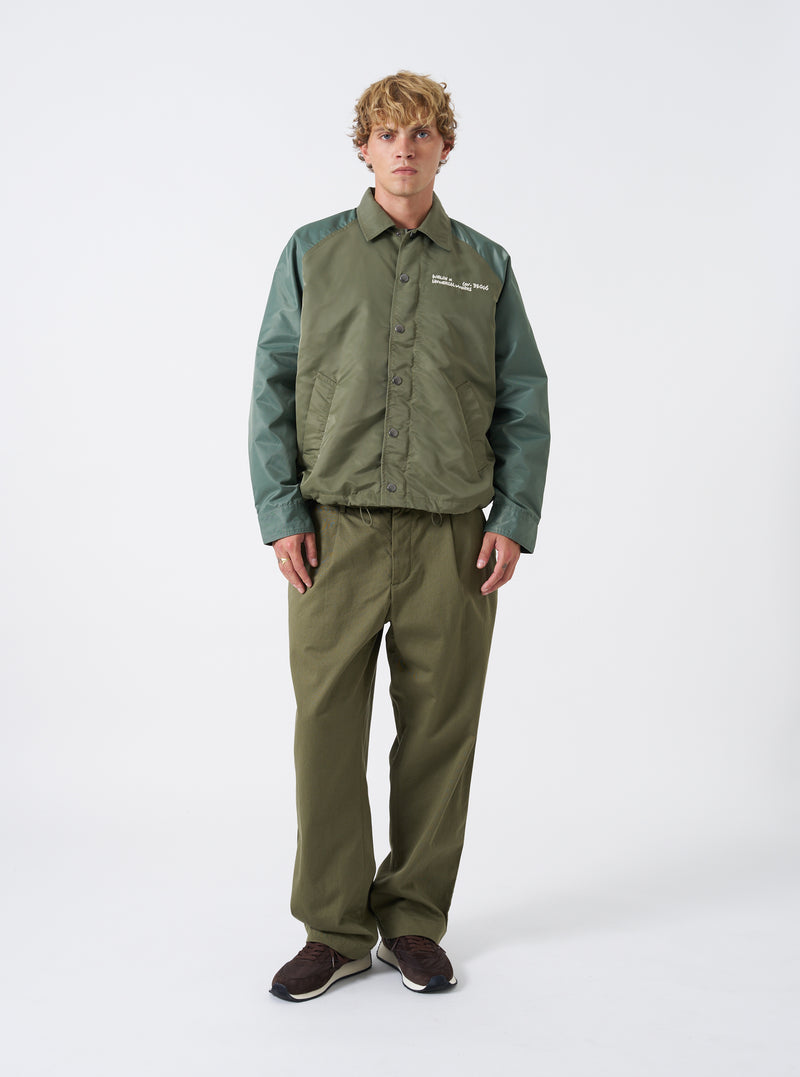 Walsh x Universal Works Olive Flight Nylon Club Coach Jacket
