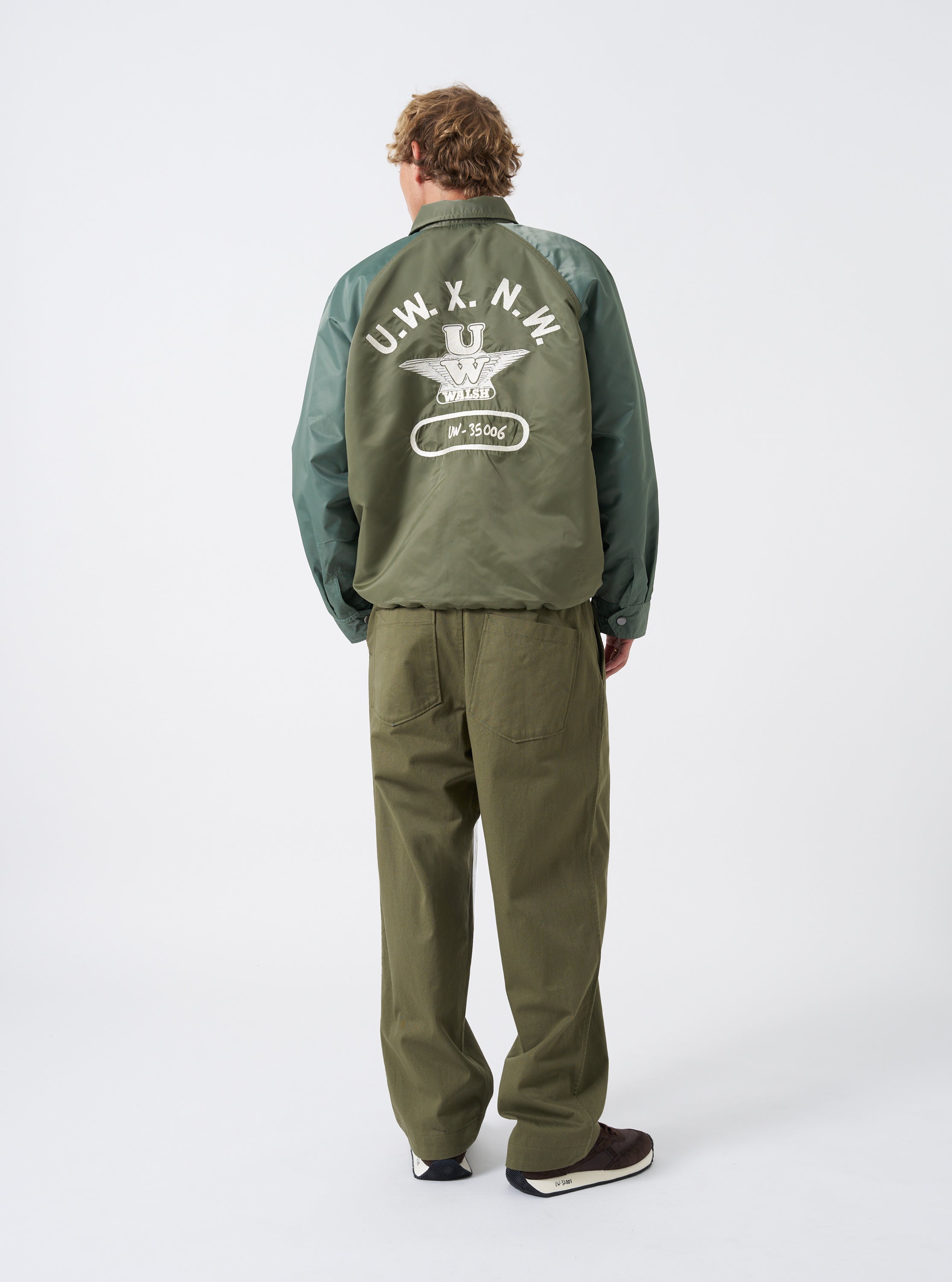 Men's Olive FLight Nylon Club Coach Jacket – Universal Works