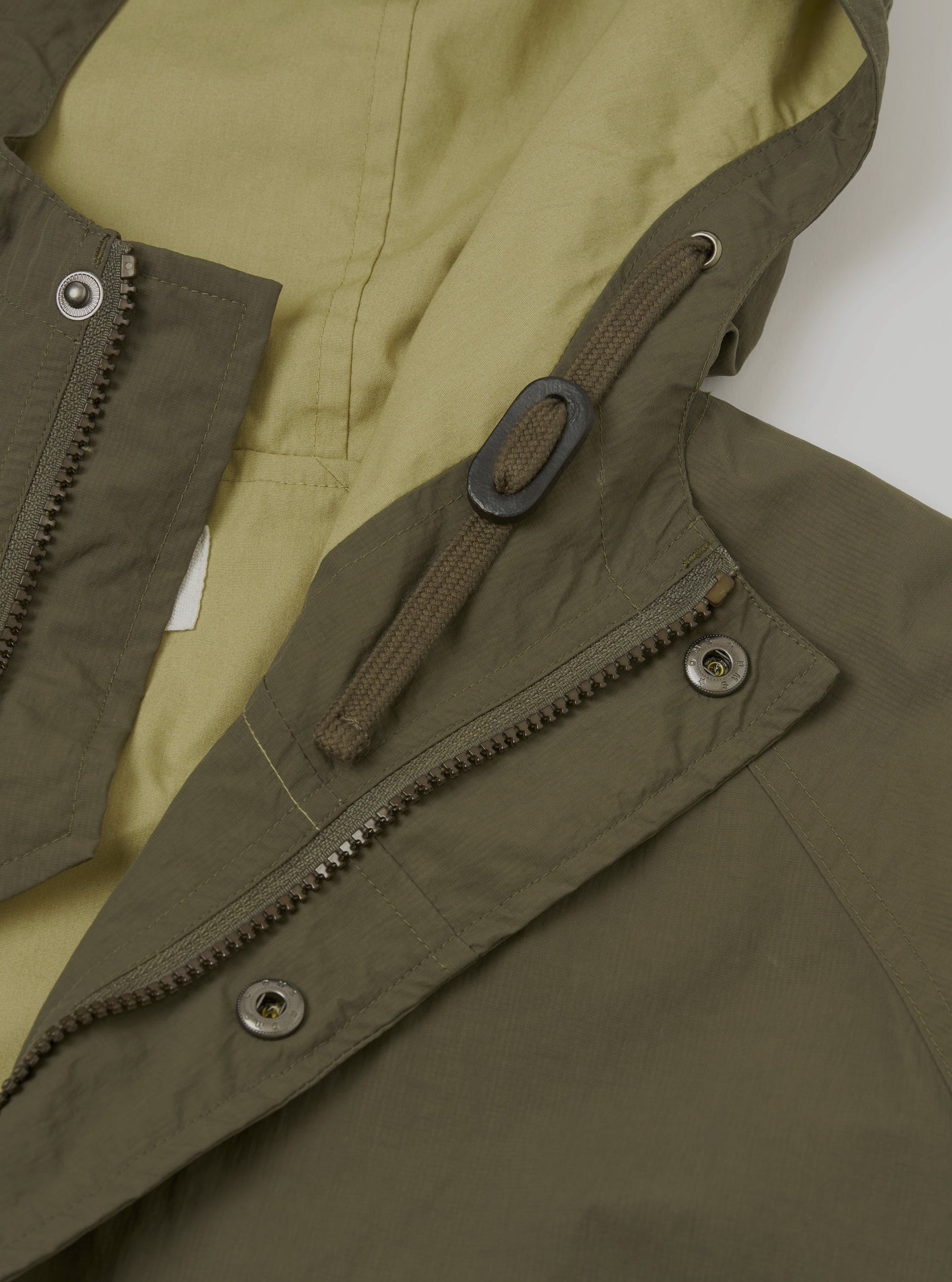 Olive WR Recycled Nylon Peak Parka