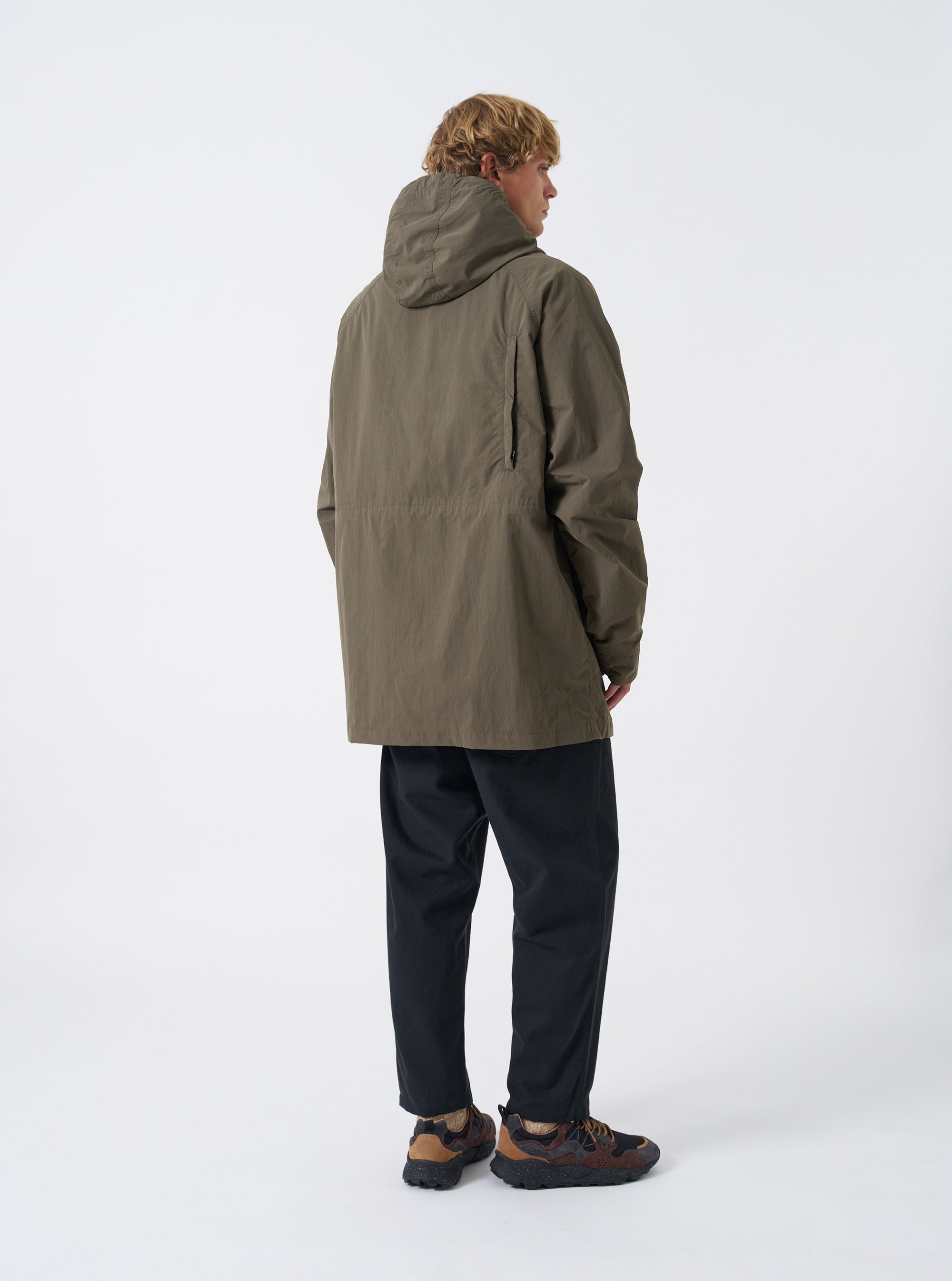 Olive WR Recycled Nylon Peak Parka
