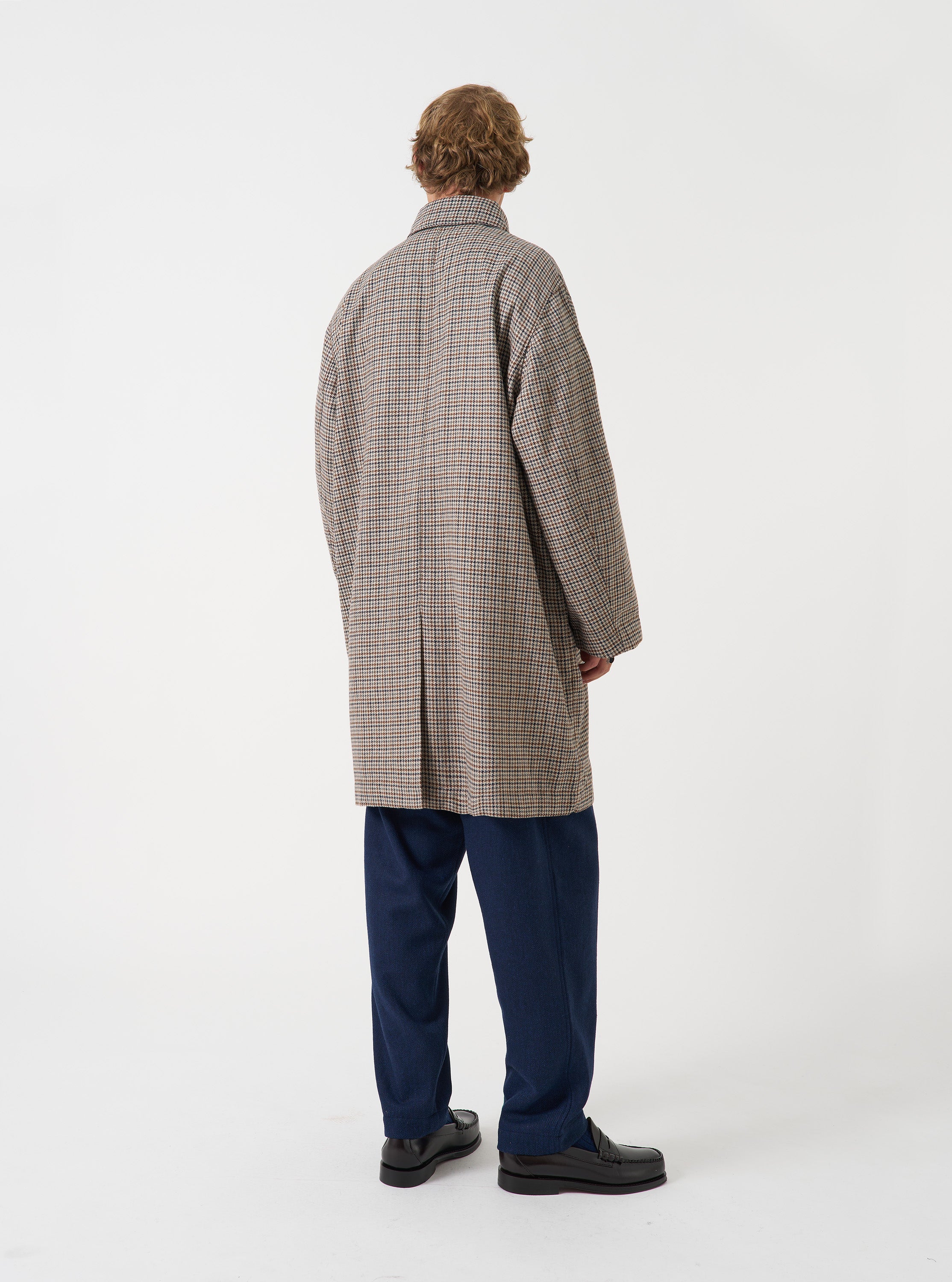 Men's Taupe Lester Dogtooth Stan Coat – Universal Works