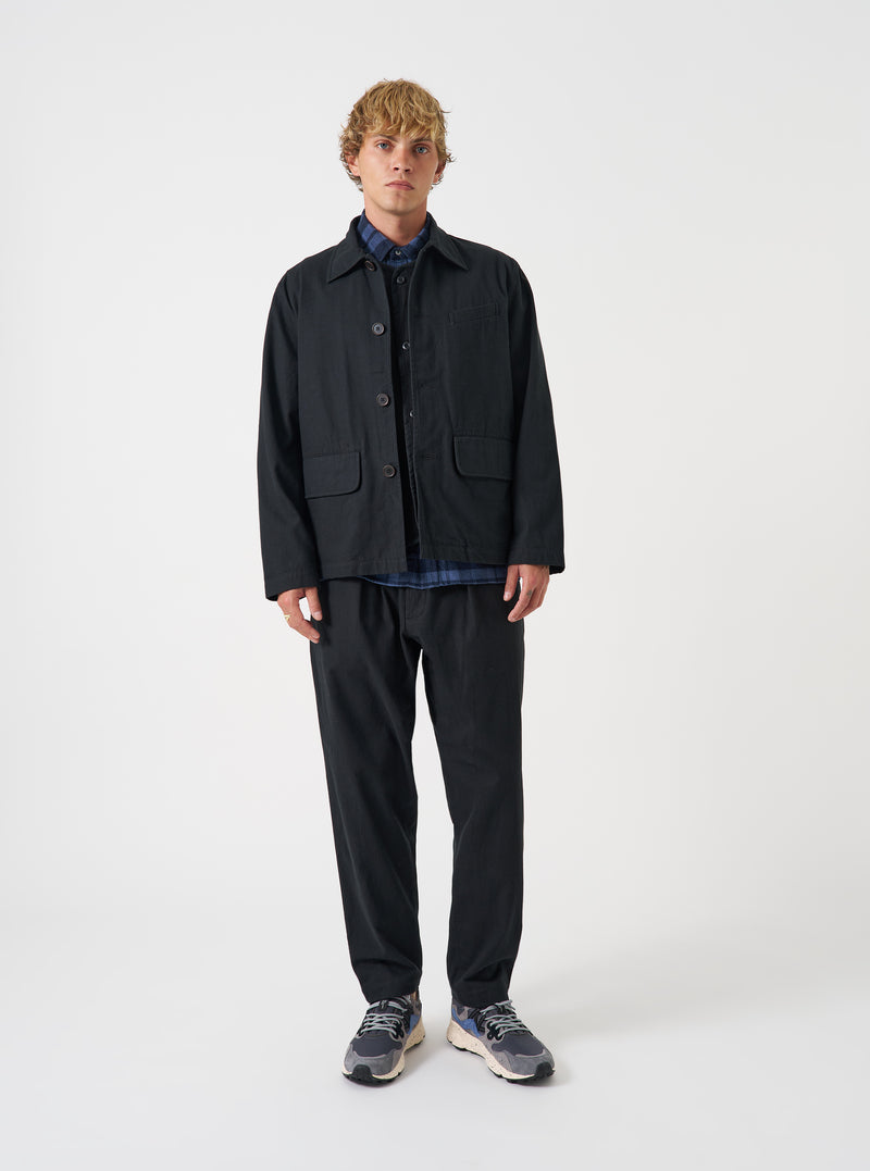Black Brushed Moleskin Franck Jacket