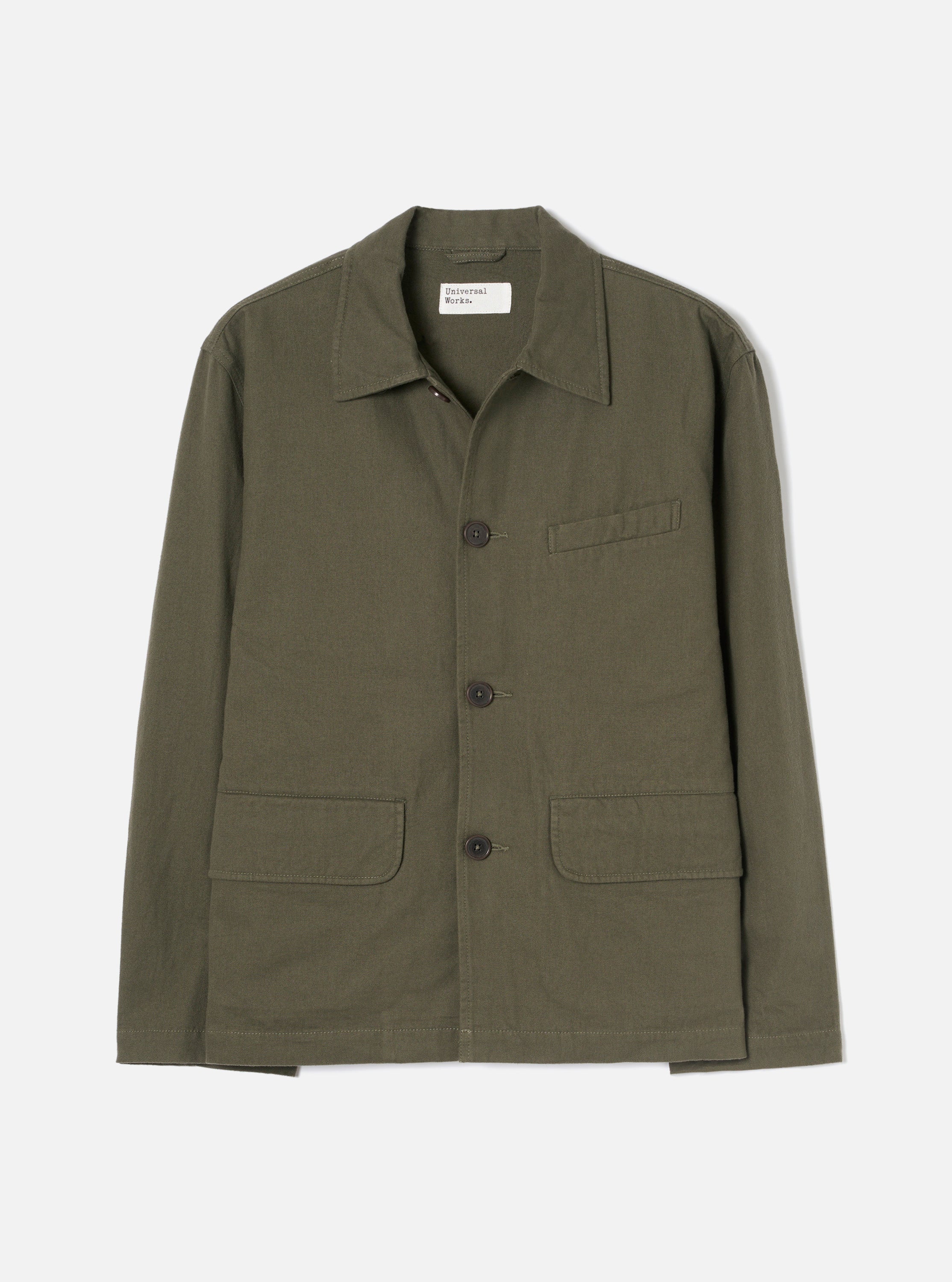 Men's Olive Brushed Moleskin Franck Jacket – Universal Works