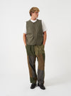 Olive Brushed Moleskin 4 Pocket Gilet